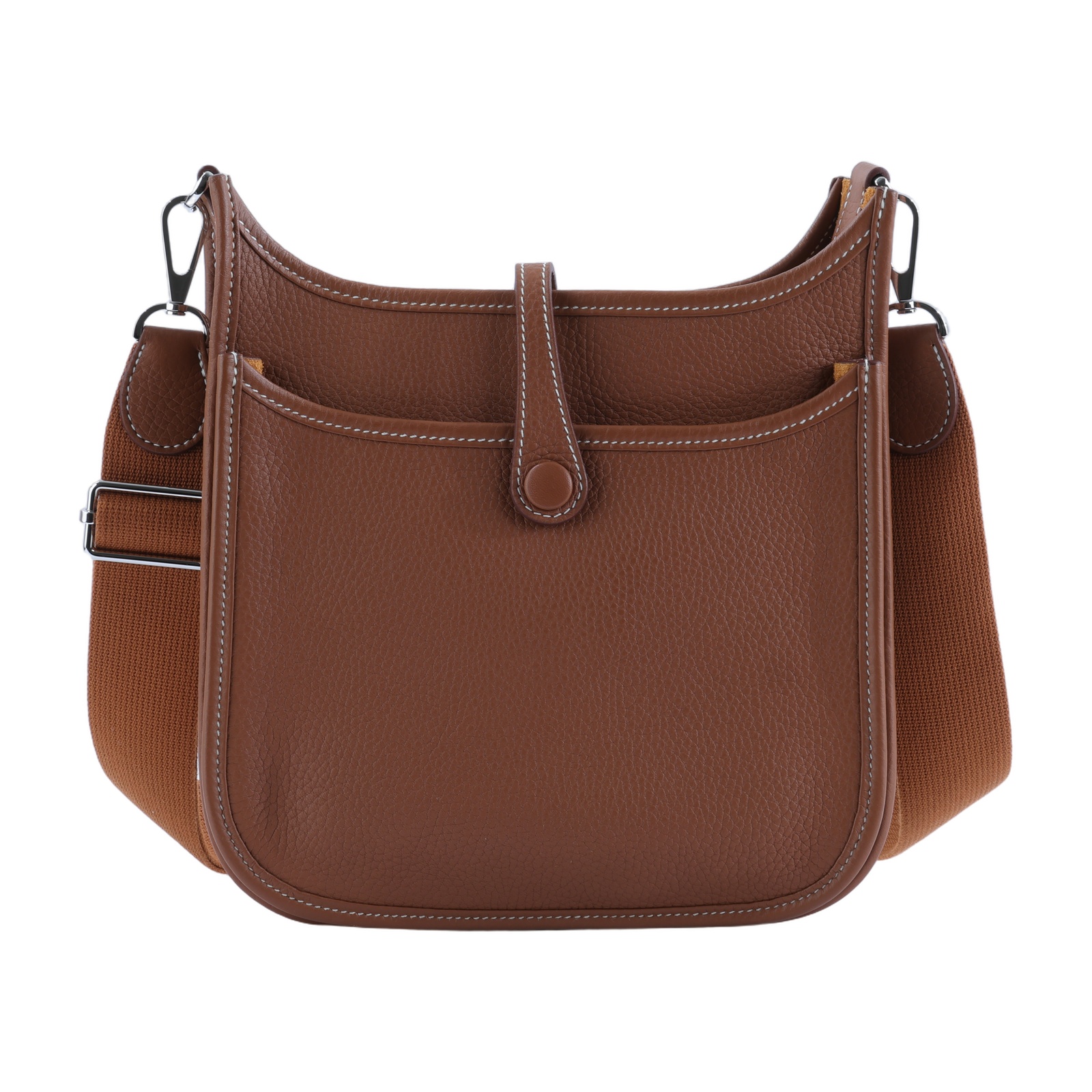 愛馬仕 Hermes Evelyne Bag 伊芙琳包 23 Poche III Bag 銀色五金 金棕 H087941CK37 /K VN 007 KD  背帶/防塵袋/原廠盒子