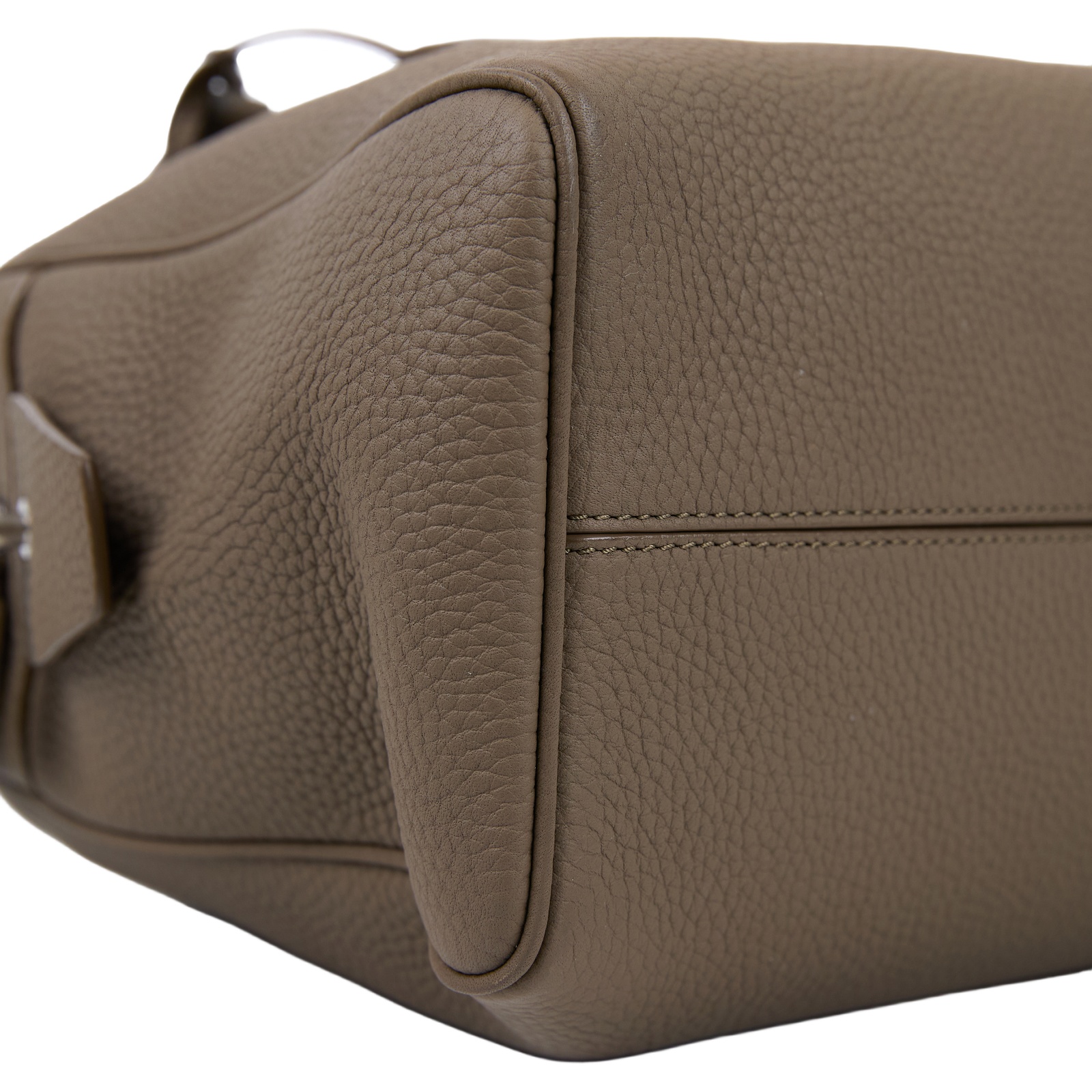 安靜奢華主義 THE ROW India 12 Bag 保齡球袋 手提包 W1595L133 煙灰褐INDIA手提包 防塵袋/鎖組