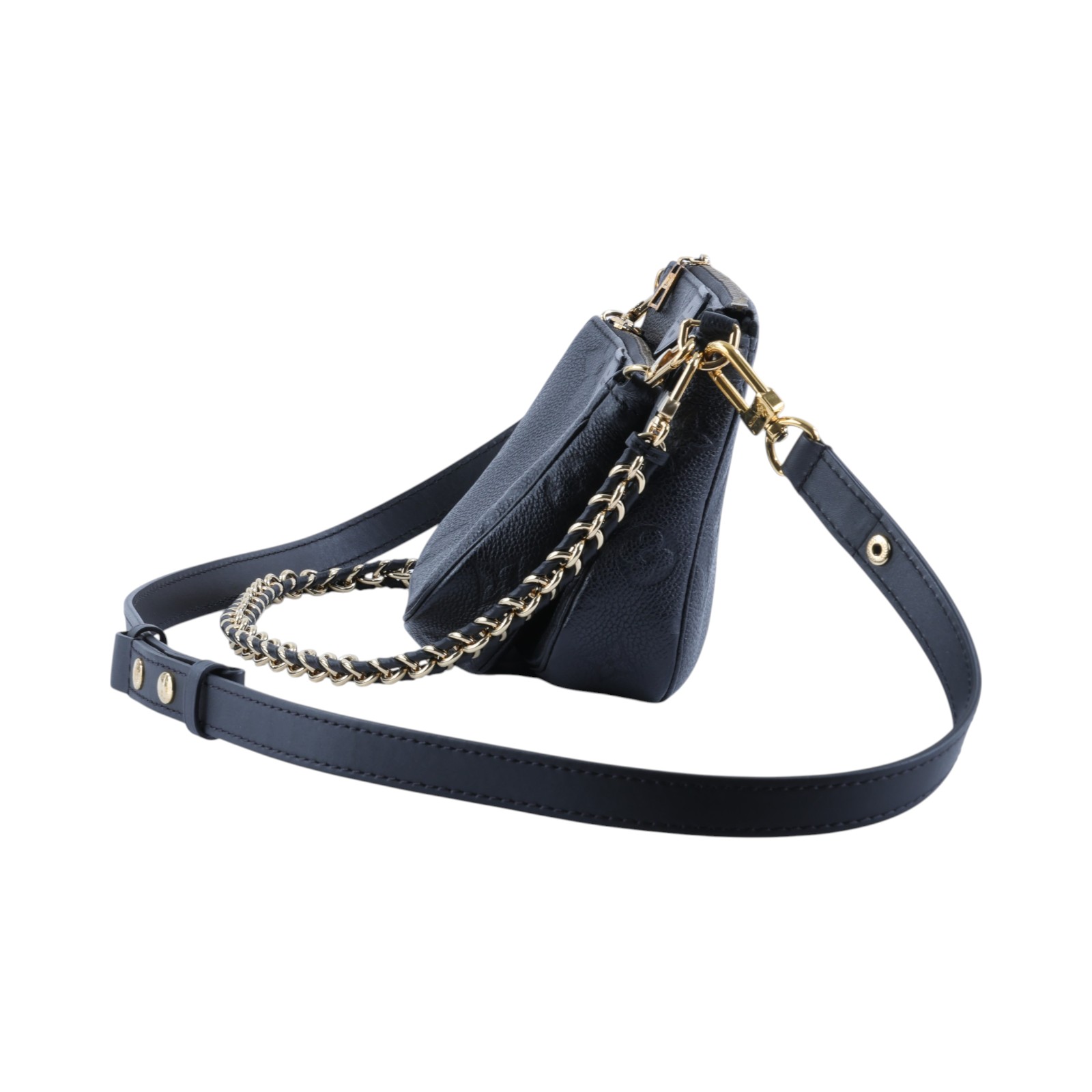 路易威登 LOUIS VUITTON Multi Pochette Accessoires 壓花牛皮 混合式 斜背袋 M80399 晶片款  防塵袋/背帶2/購買證明正本