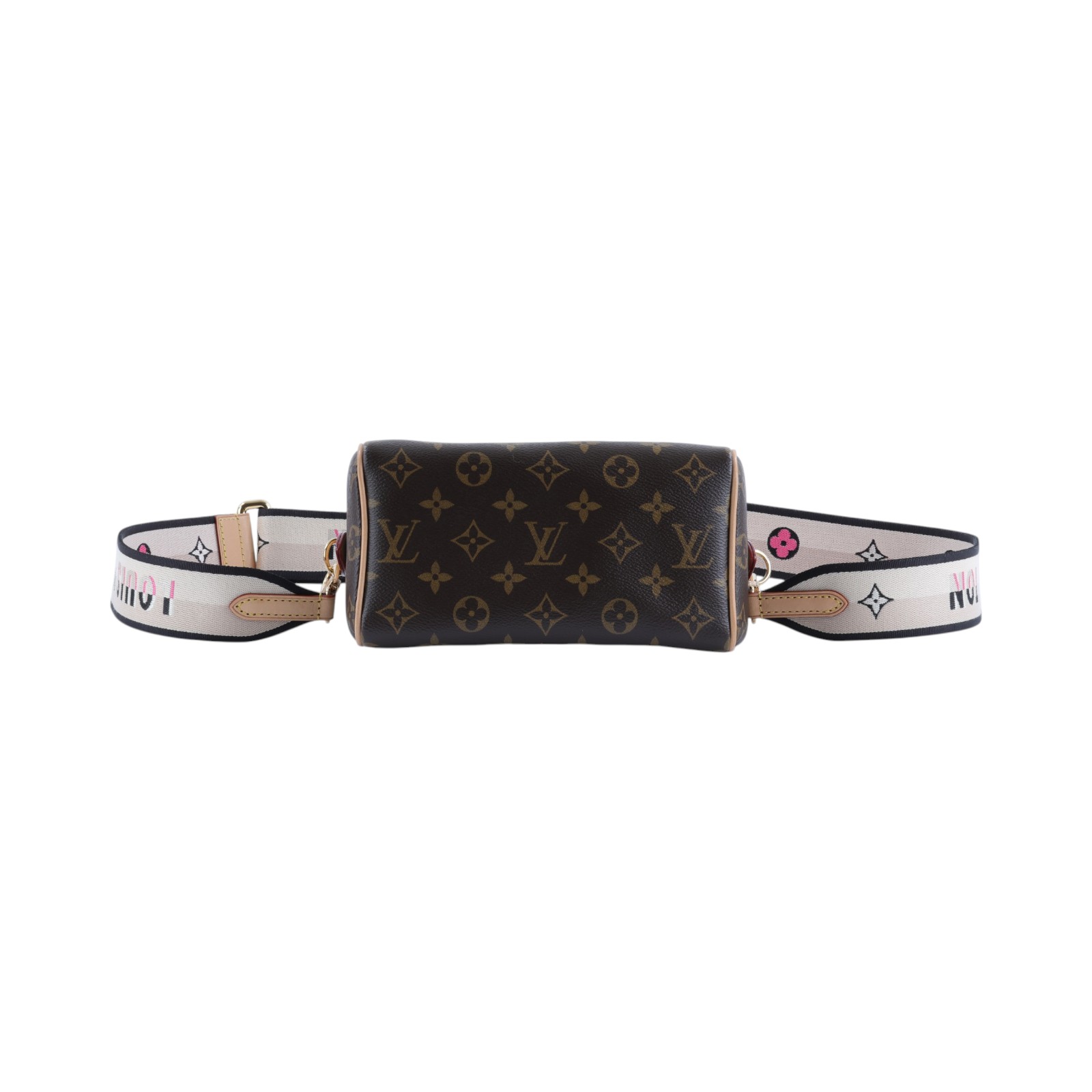 路易威登 LOUIS VUITTON Speedy Bandoulière  20 原花 手提 斜背 波士頓包 黑色 M46234 晶片款  防塵袋/背帶/鎖組