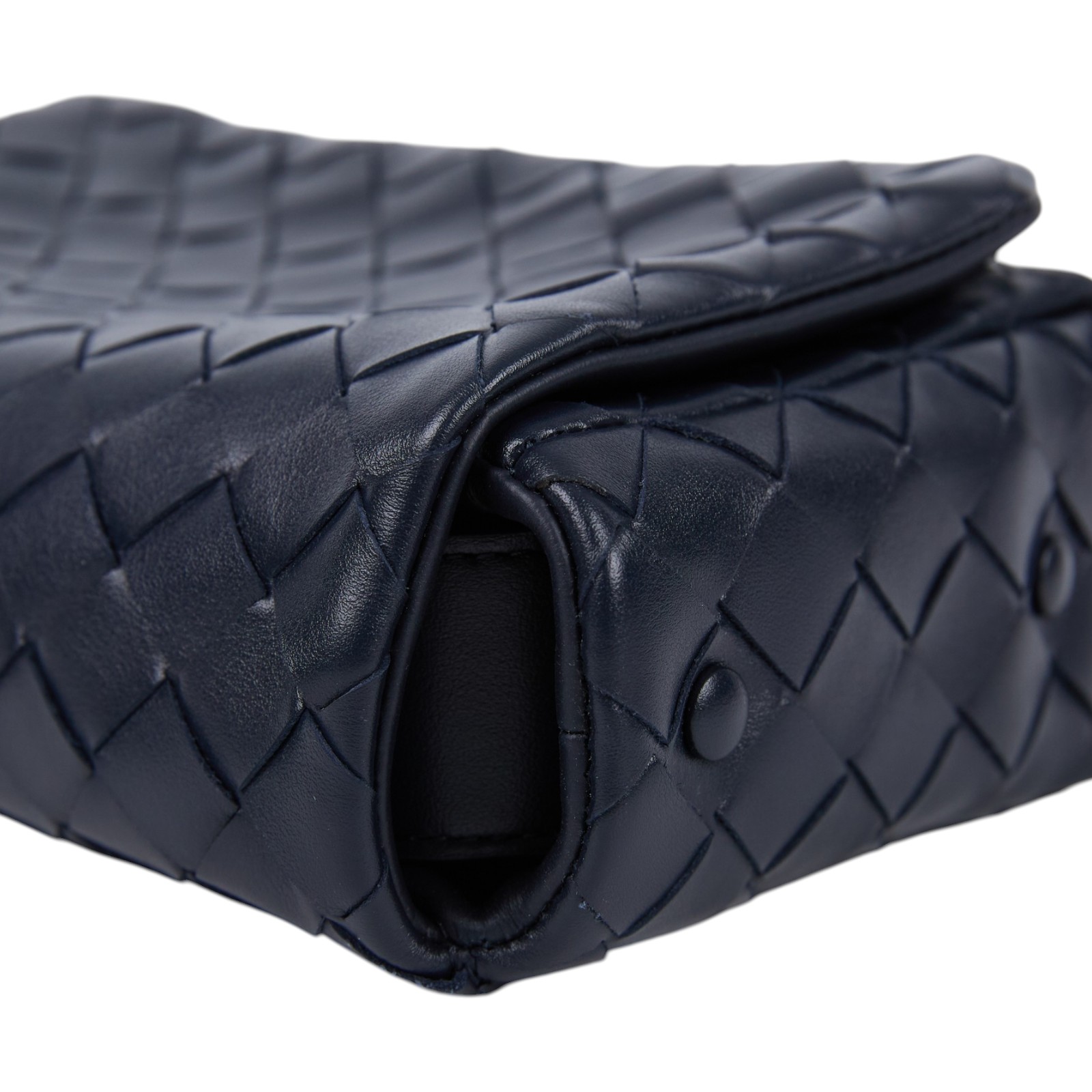 寶緹嘉 BOTTEGA VENETA Intrecciato 翻蓋編織迷你包 857931V2HL0 晶片款  原廠盒子/防塵袋/購買證明正本