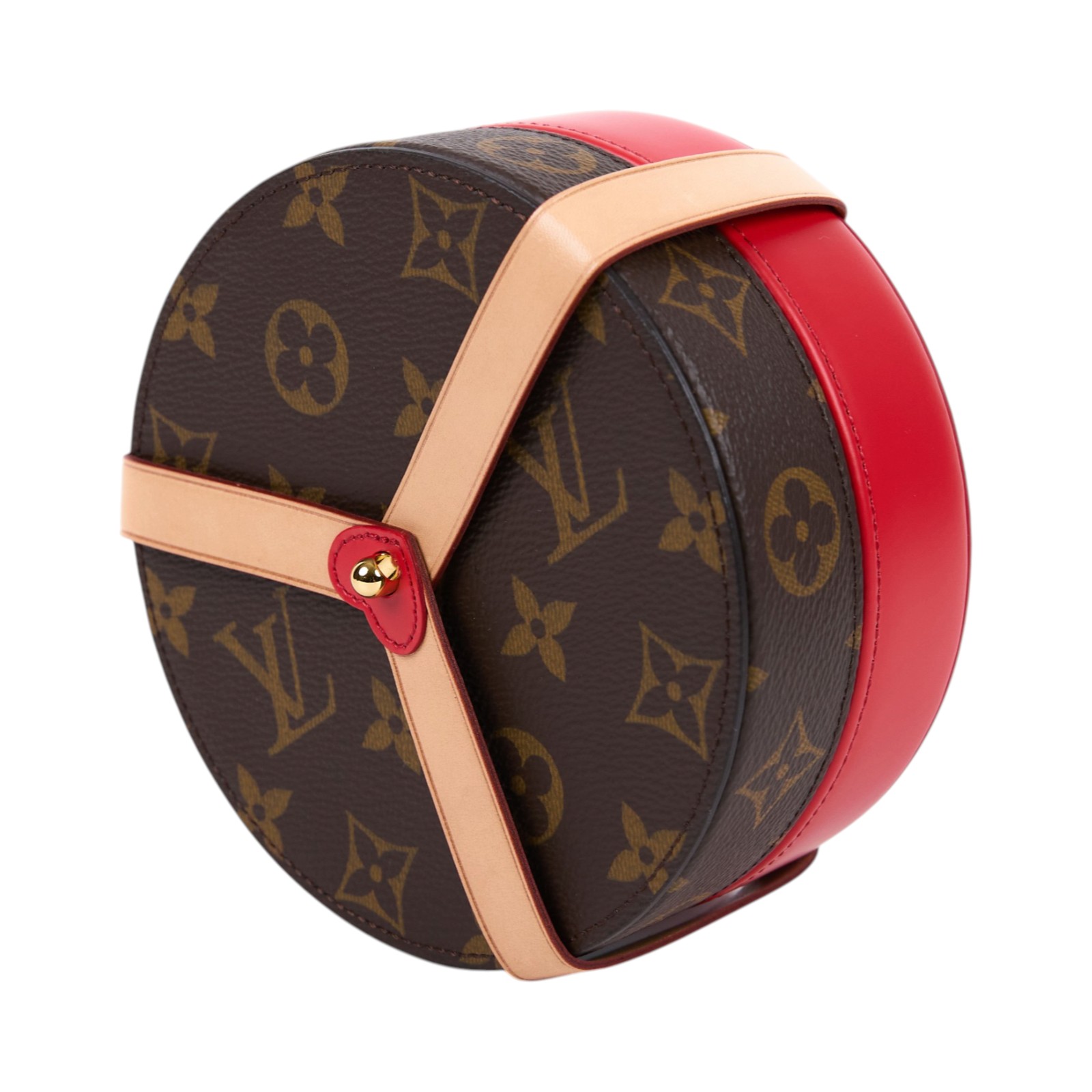 路易威登 LOUIS VUITTON 圓形 珠寶盒 UB0149 圓原花珠寶首飾盒 原廠盒子/防塵袋/鎖組