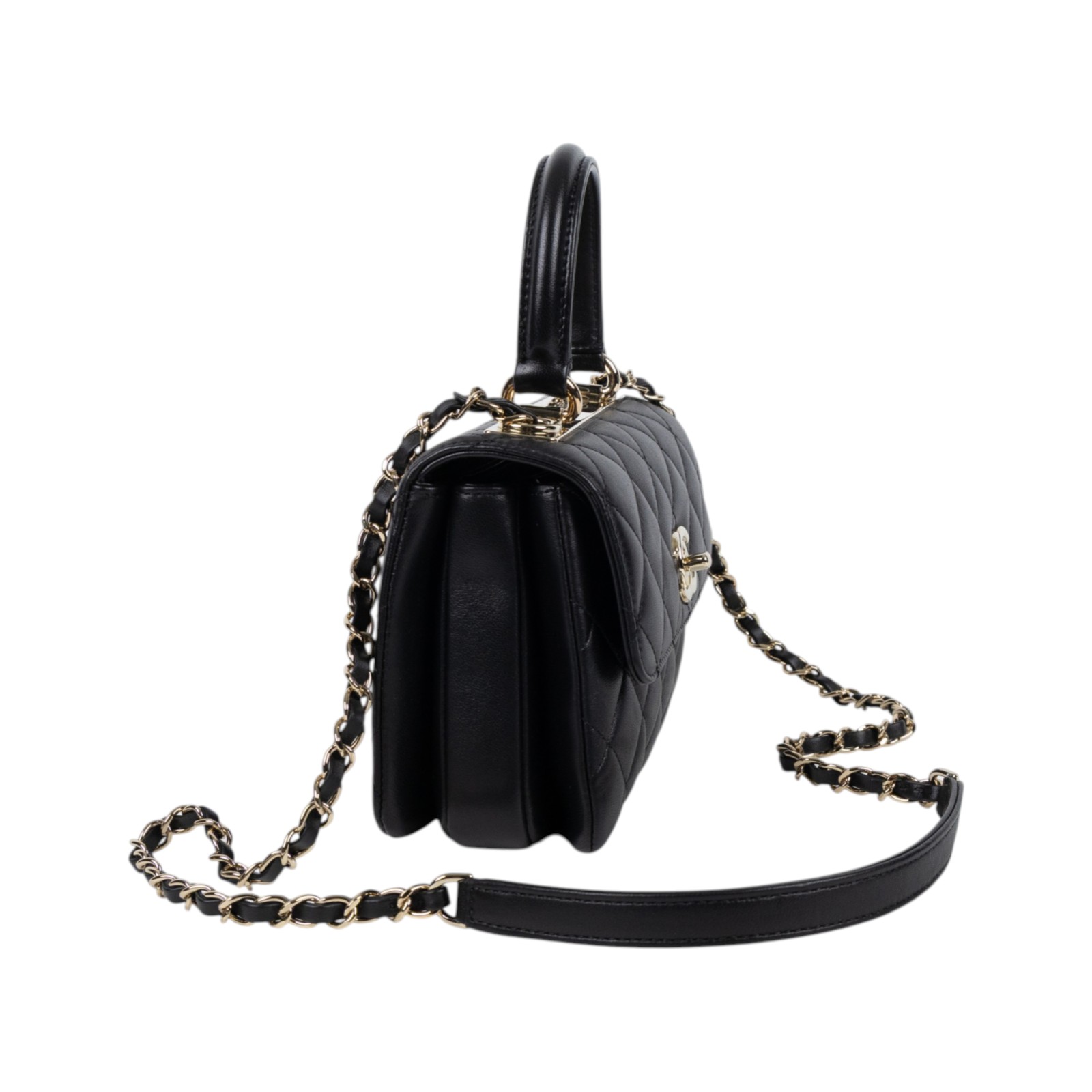 香奈兒 CHANEL Handle CC 迷你 手把 口蓋包 AS4654 Y60767 晶片款 黑羊TRENDY CC MINI 防塵袋/購買證明正本