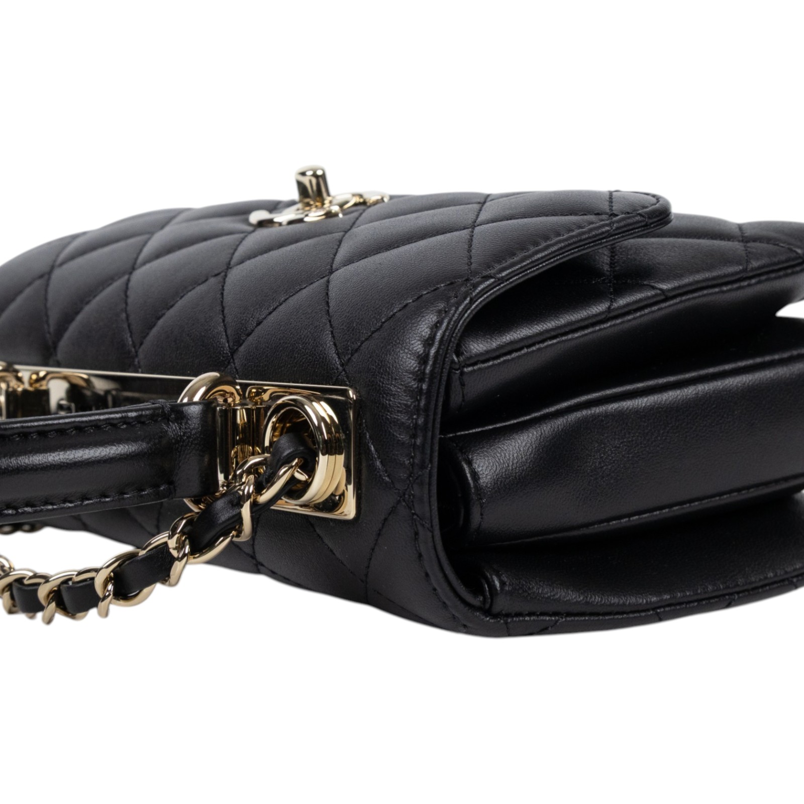 香奈兒 CHANEL Handle CC 迷你 手把 口蓋包 AS4654 Y60767 晶片款 黑羊TRENDY CC MINI 防塵袋/購買證明正本