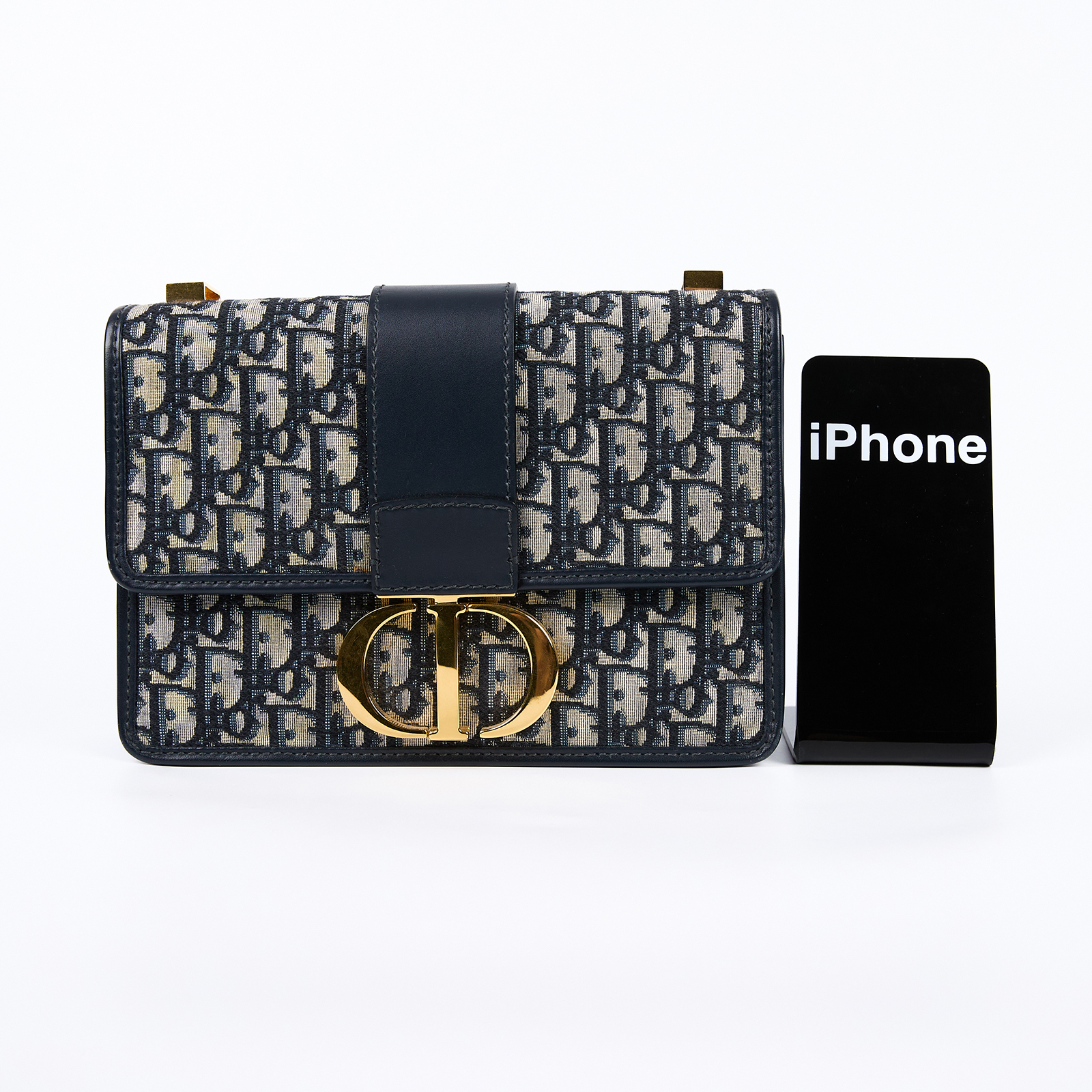 迪奧 CHRISTIAN DIOR 30 Montaigne 蒙田包 肩背包 斜背包 M9203UTZQ 藍緹花蒙田30 防塵袋/背帶