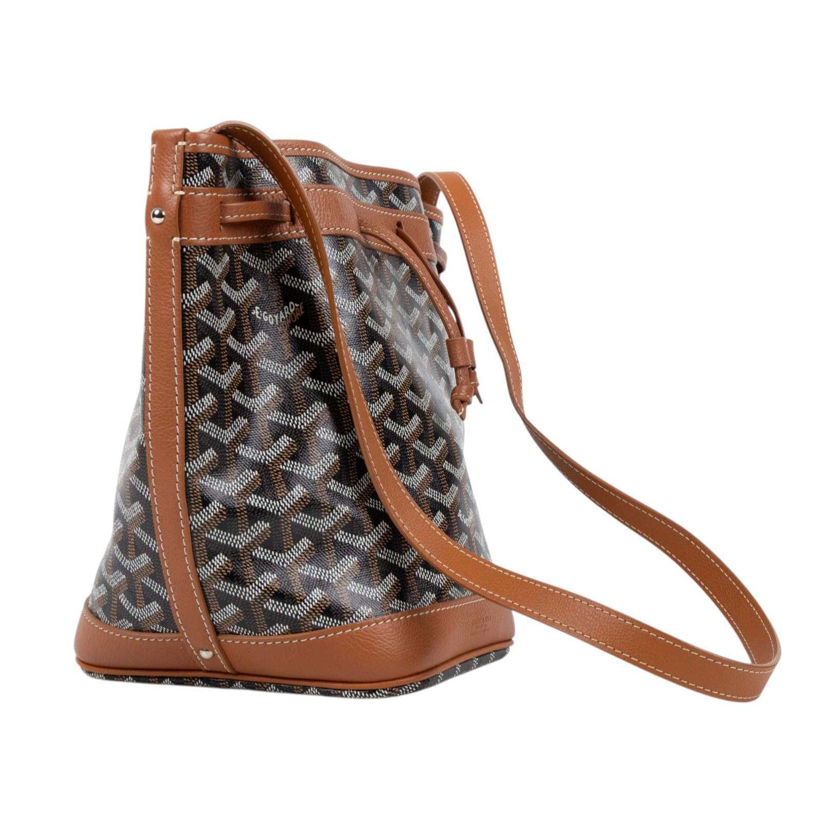 高雅德 GOYARD Petit Flot Bucket PM Bag 水桶包 PEFLOTPMLTY 棕 PETIT FLOT 水桶包 防塵袋/購買證明正本