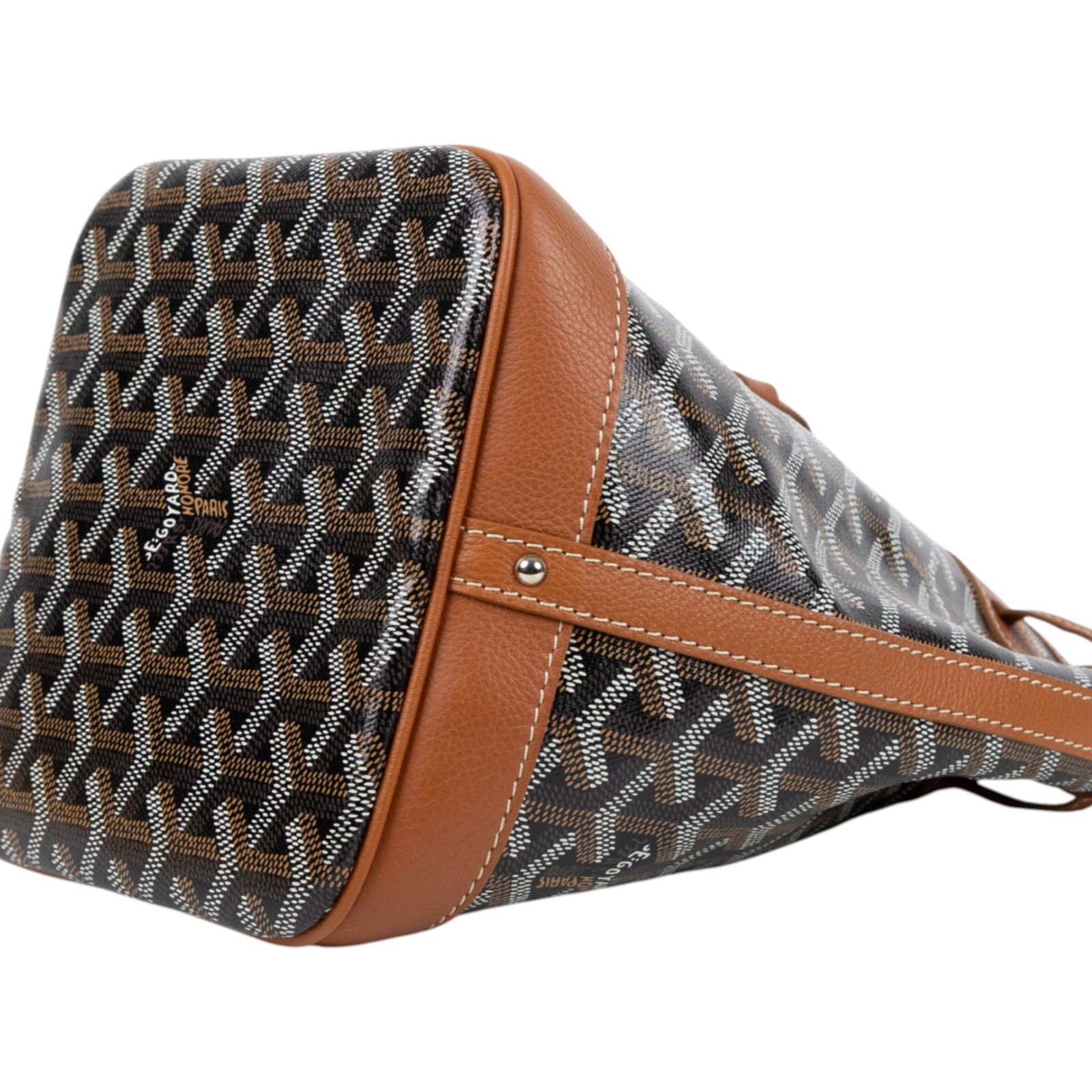 高雅德 GOYARD Petit Flot Bucket PM Bag 水桶包 PEFLOTPMLTY 棕 PETIT FLOT 水桶包 防塵袋/購買證明正本
