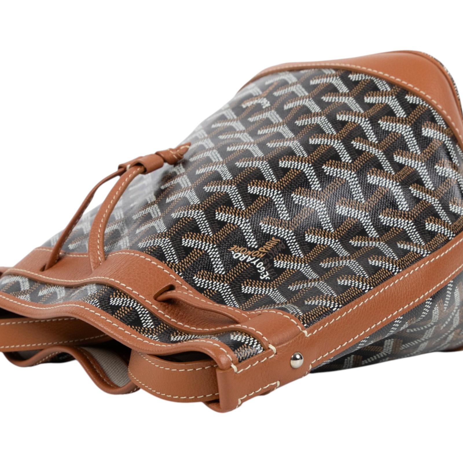 高雅德 GOYARD Petit Flot Bucket PM Bag 水桶包 PEFLOTPMLTY 棕 PETIT FLOT 水桶包 防塵袋/購買證明正本