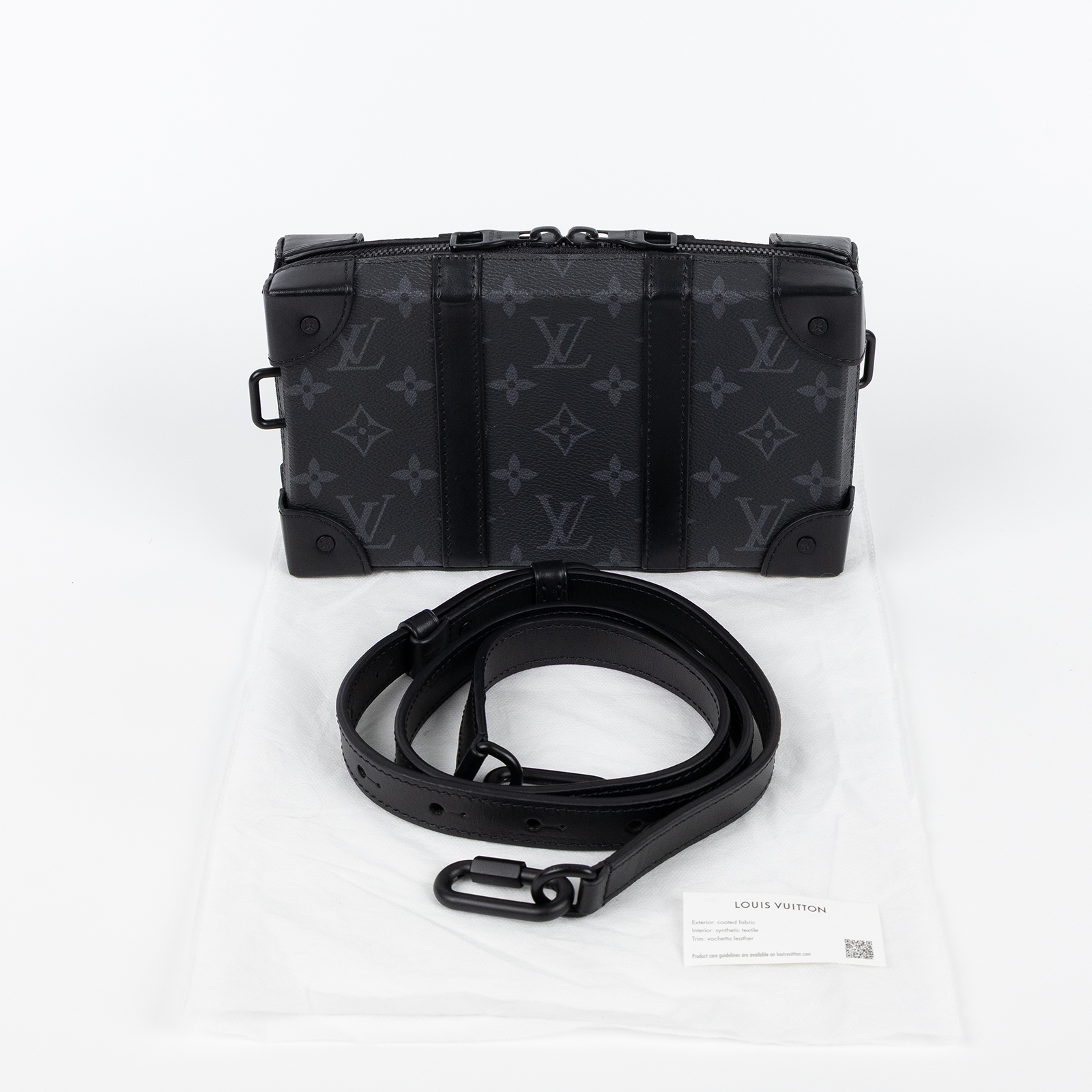 路易威登 LOUIS VUITTON Mini Soft Trunk 迷你 隨身包 黑色 M69838 晶片款  背帶