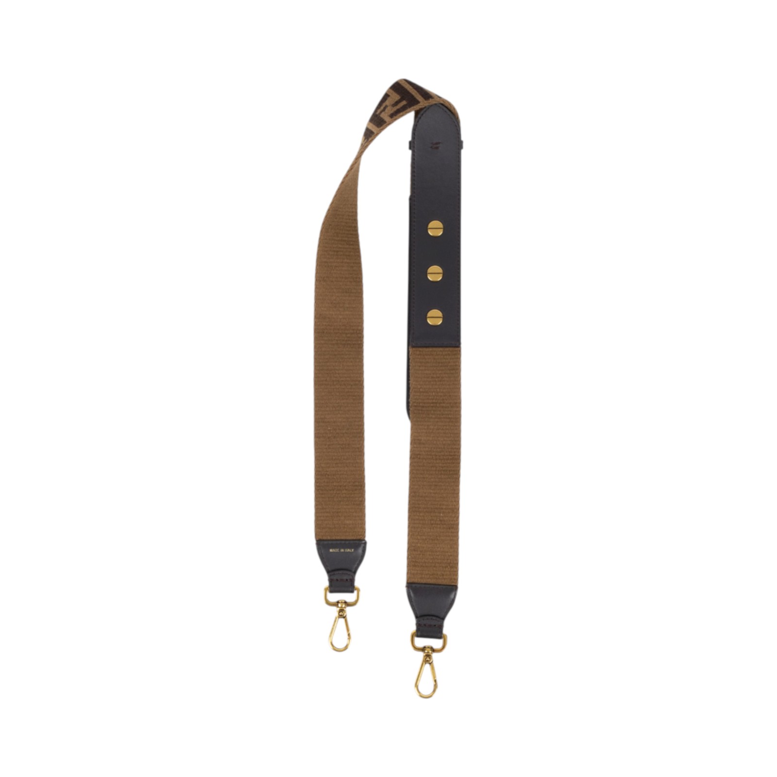 芬迪 FENDI Strap you 織物 肩背帶 8AV120A5KZ 棕FF帆布背帶 防塵袋