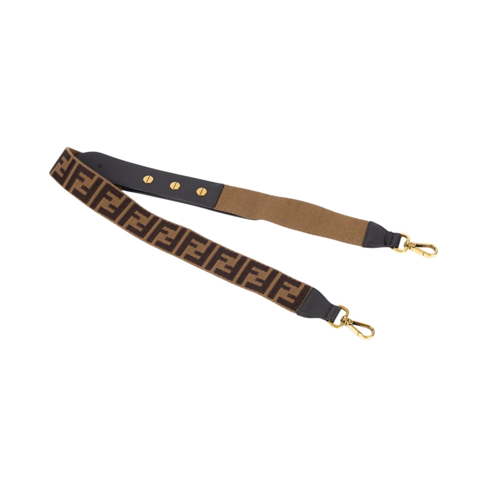 芬迪 FENDI Strap you 織物 肩背帶 8AV120A5KZ 棕FF帆布背帶 防塵袋