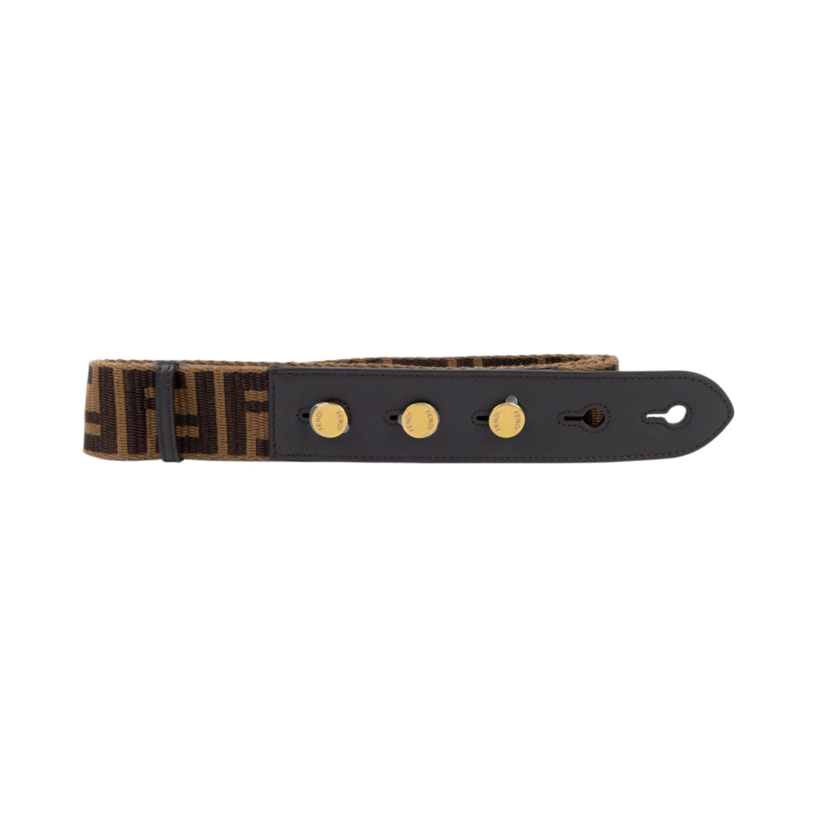 芬迪 FENDI Strap you 織物 肩背帶 8AV120A5KZ 棕FF帆布背帶 防塵袋