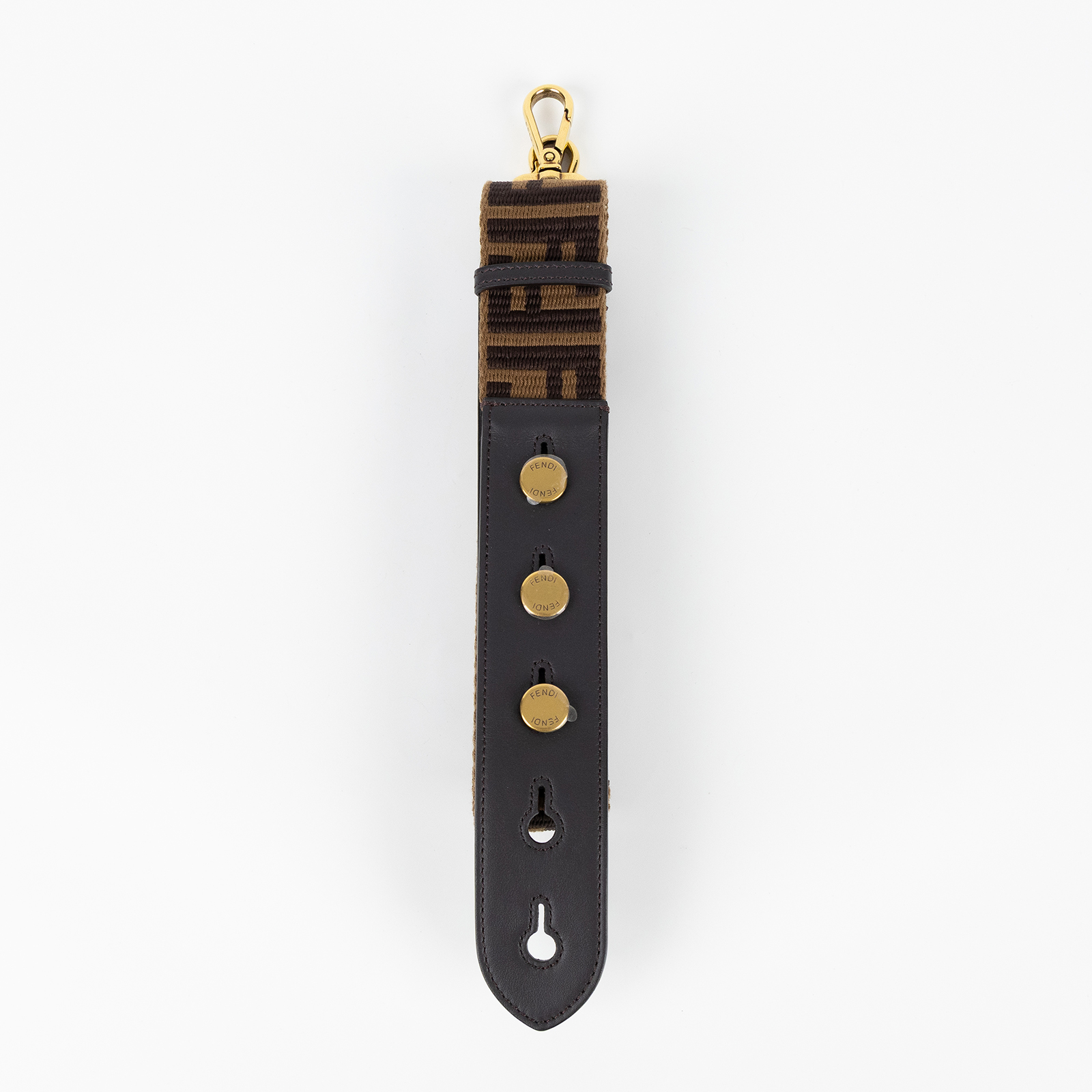 芬迪 FENDI Strap you 織物 肩背帶 8AV120A5KZ 棕FF帆布背帶 防塵袋