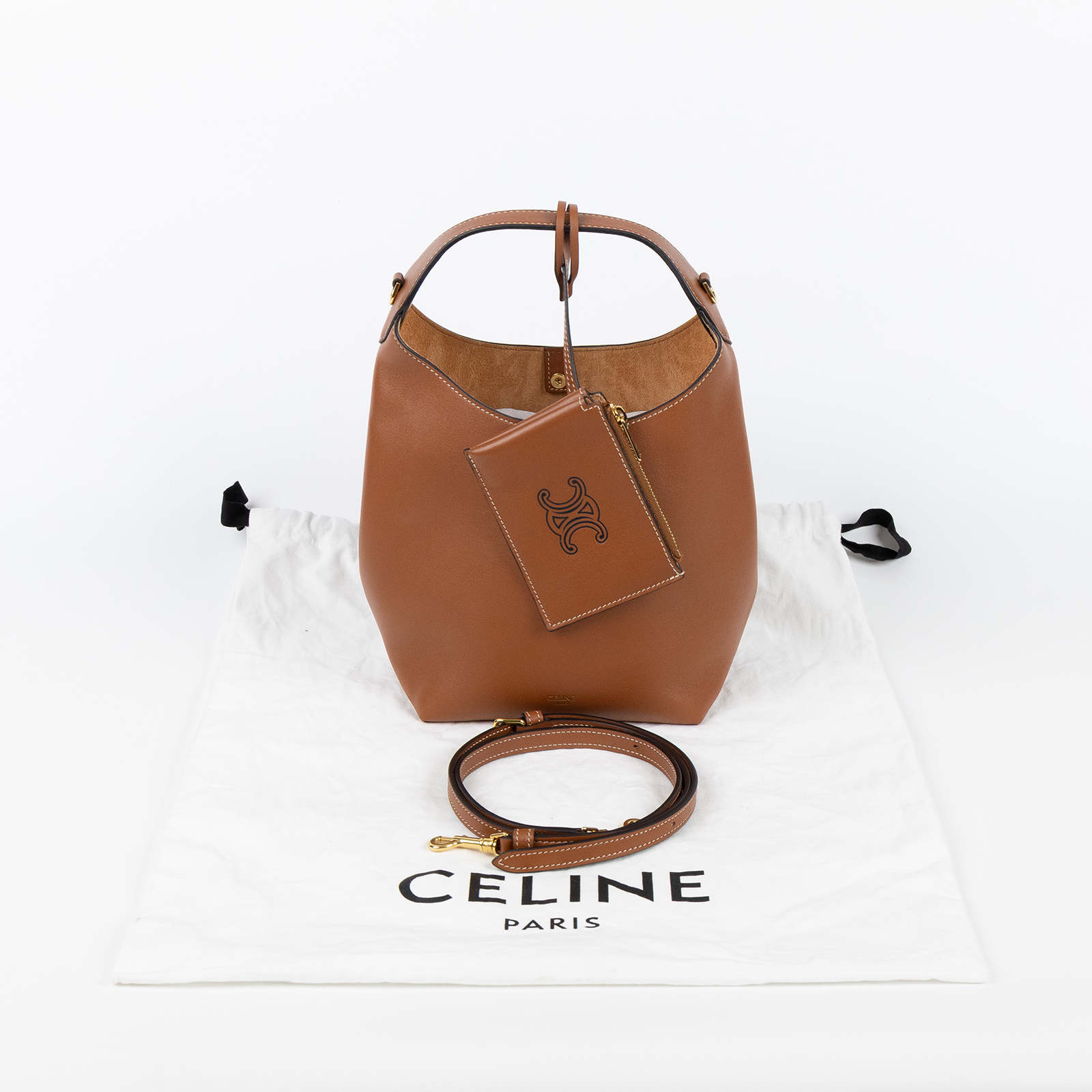 思琳 CELINE HOBO 小號 手袋 L10133Q71 焦糖HOBO SMALL 防塵袋/內袋/背帶