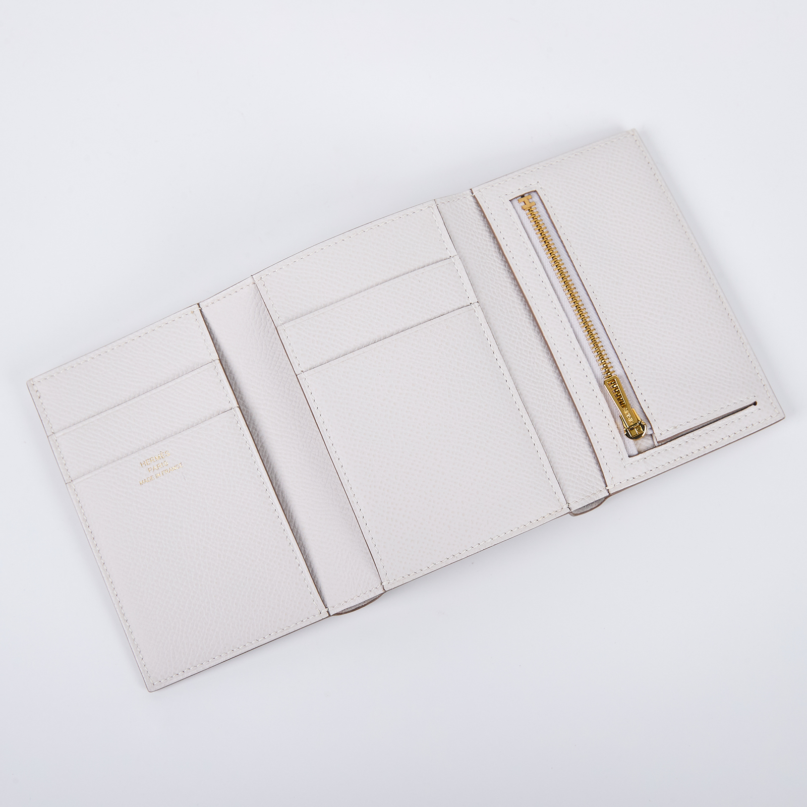愛馬仕 Hermes Bearn 錢包 Epsom 小牛皮 奶油白 (Craie) 金色五金 H082875CC10 /B NN009 AX  原廠盒子