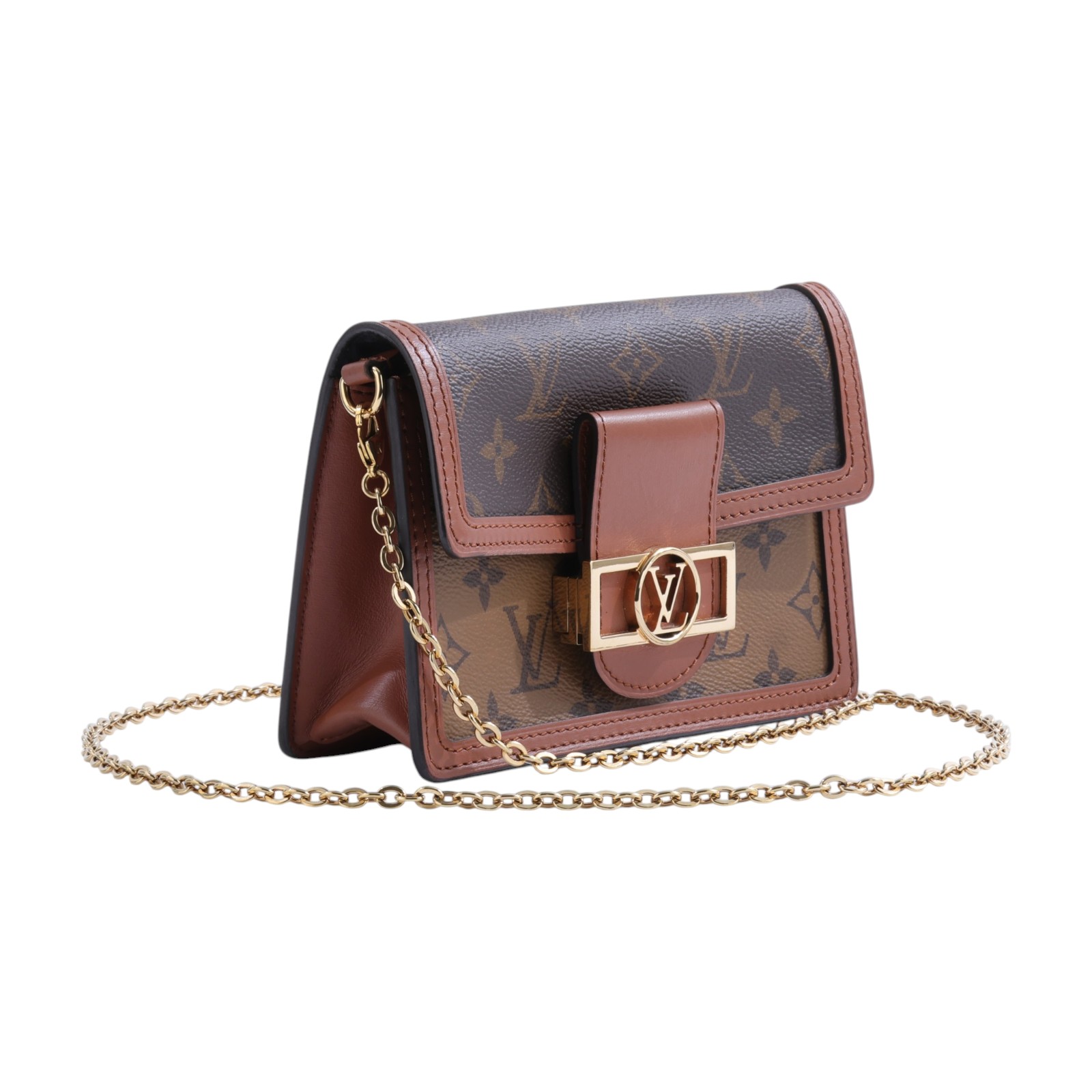 路易威登 LOUIS VUITTON Dauphine 鏈帶錢包 M68746 晶片款 原花DAUPHINE WOC 背帶