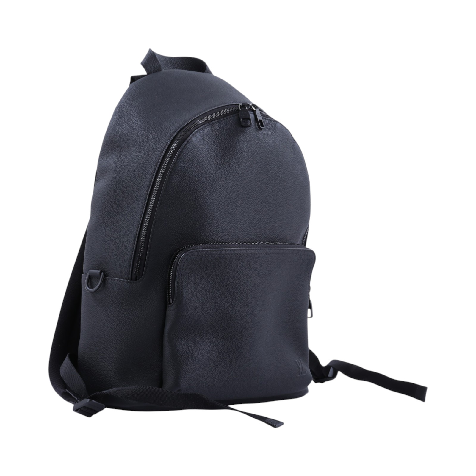 路易威登 LOUIS VUITTON Discovery Work 後背包 蠟面小牛皮 黑色 黑色金屬配件 M15259 晶片款  防塵袋