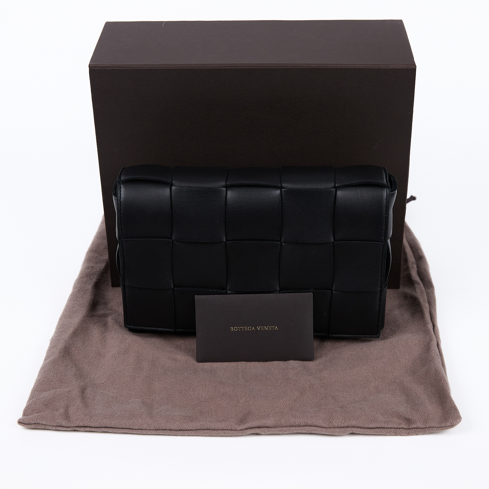 寶緹嘉 BOTTEGA VENETA Cassette 肩背包 斜背包 578004VMAY1 黑CASSETTE 3X5 防塵袋/原廠盒子