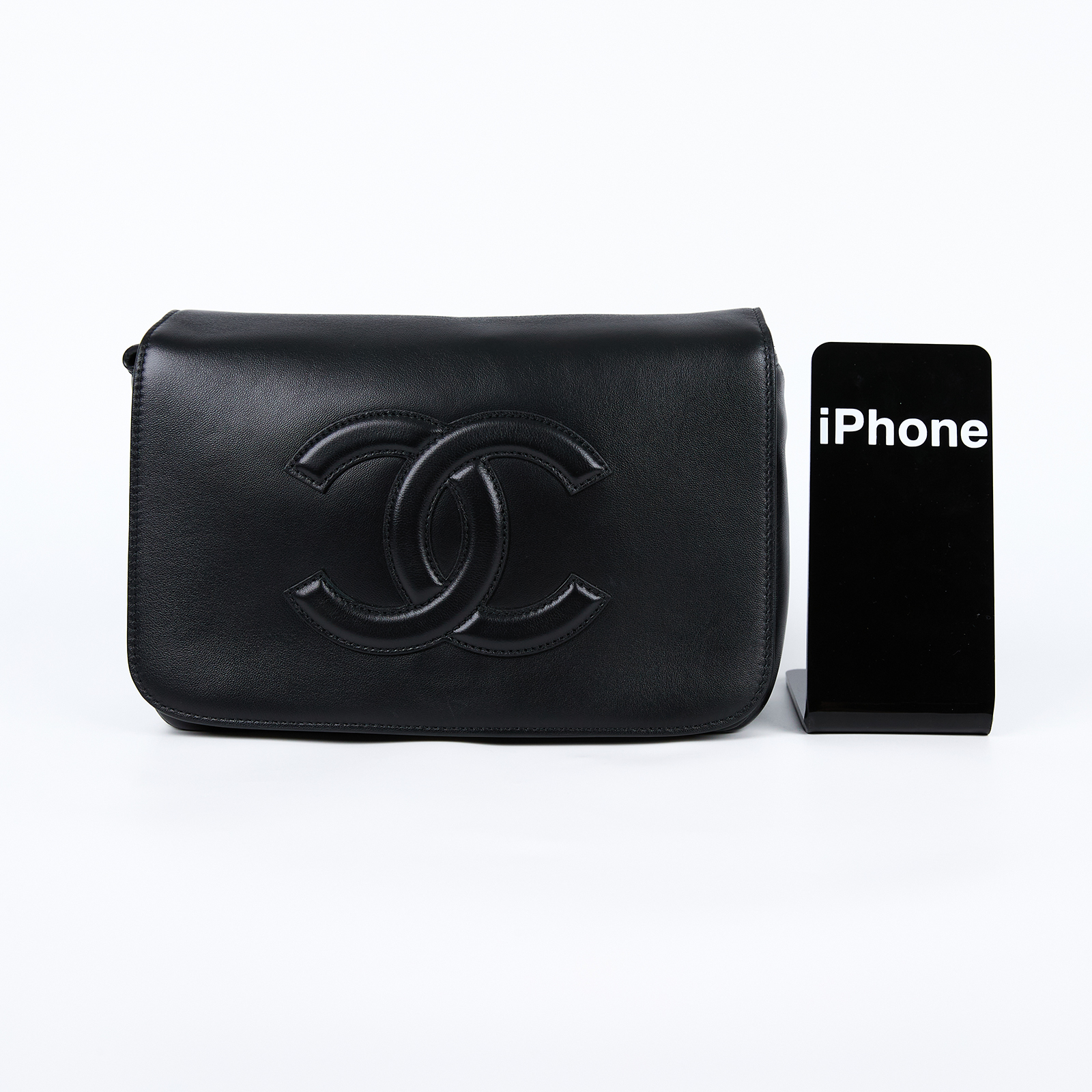 香奈兒 CHANEL 郵差包 AS6222 B24367 晶片款 黑雙C郵差包 防塵袋/購買證明正本
