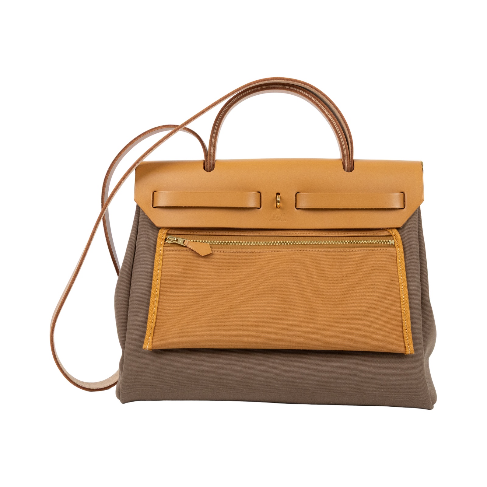 愛馬仕 Hermes Herbag Zip 31 金色五金 自然沙色 大象灰 H082268CCAV /U TS 005 AU  原廠盒子/防塵袋/內袋/鎖組/購買證明正本