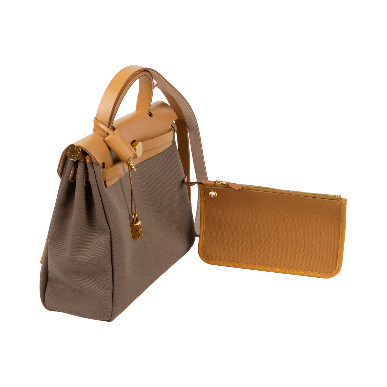 愛馬仕 Hermes Herbag Zip 31 金色五金 自然沙色 大象灰 H082268CCAV /U TS 005 AU  原廠盒子/防塵袋/內袋/鎖組/購買證明正本
