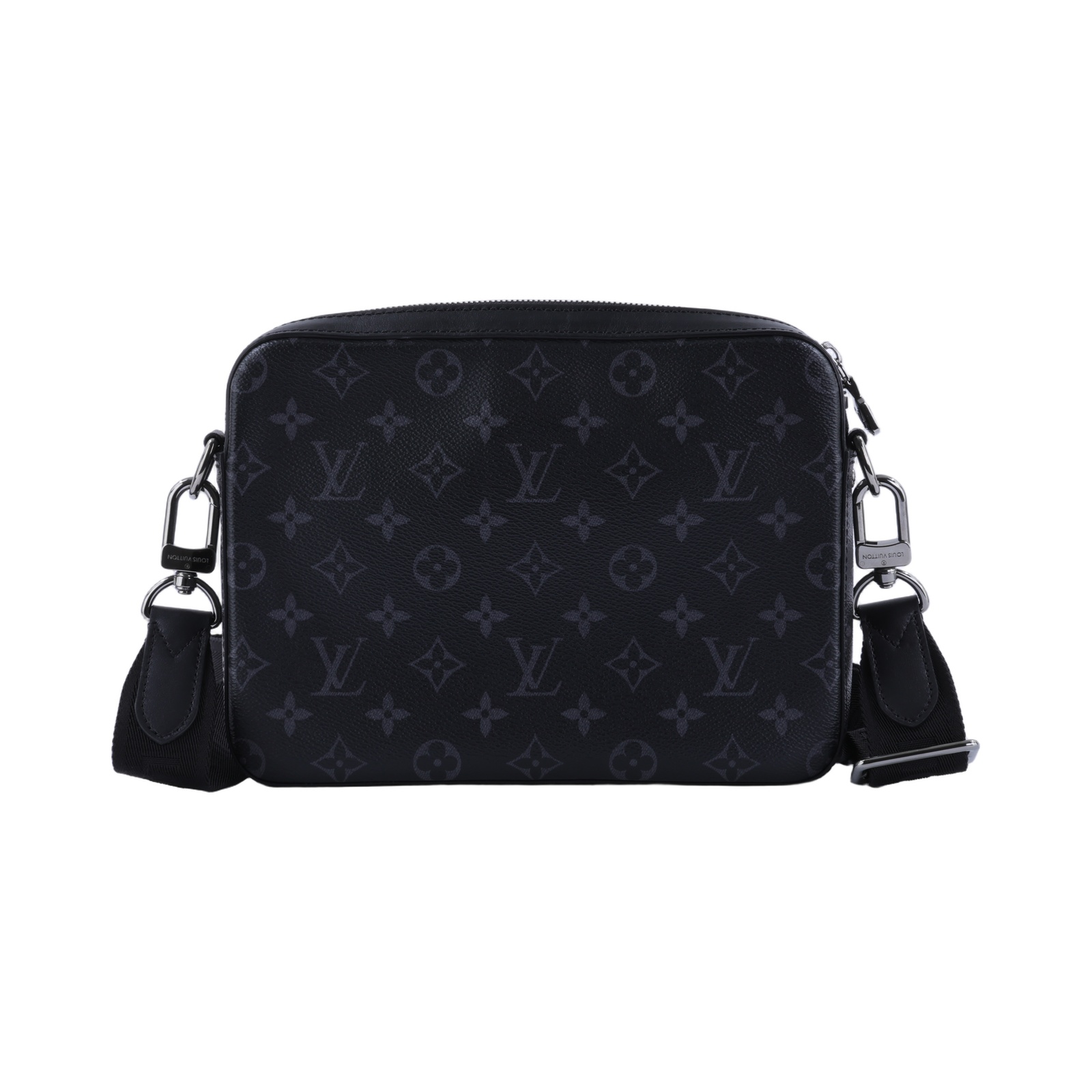 路易威登 LOUIS VUITTON Trio 郵差包 Eclipse帆布 黑色 灰色 M69443 晶片款  日本購買證明正本/防塵袋/原廠盒子/內袋2/背帶