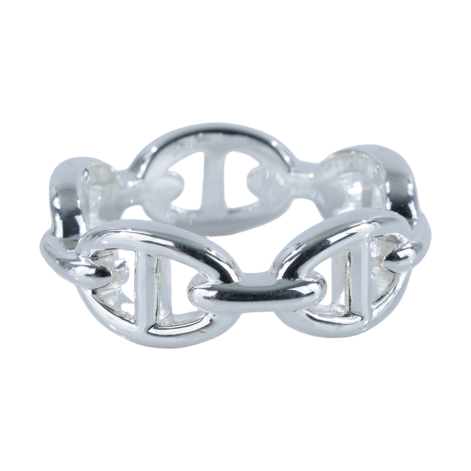 愛馬仕 Hermes Chaine dancre Enchainee 豬鼻子 戒指 H109507Bv00057 /25G461916/#57  原廠盒子/購買證明影本