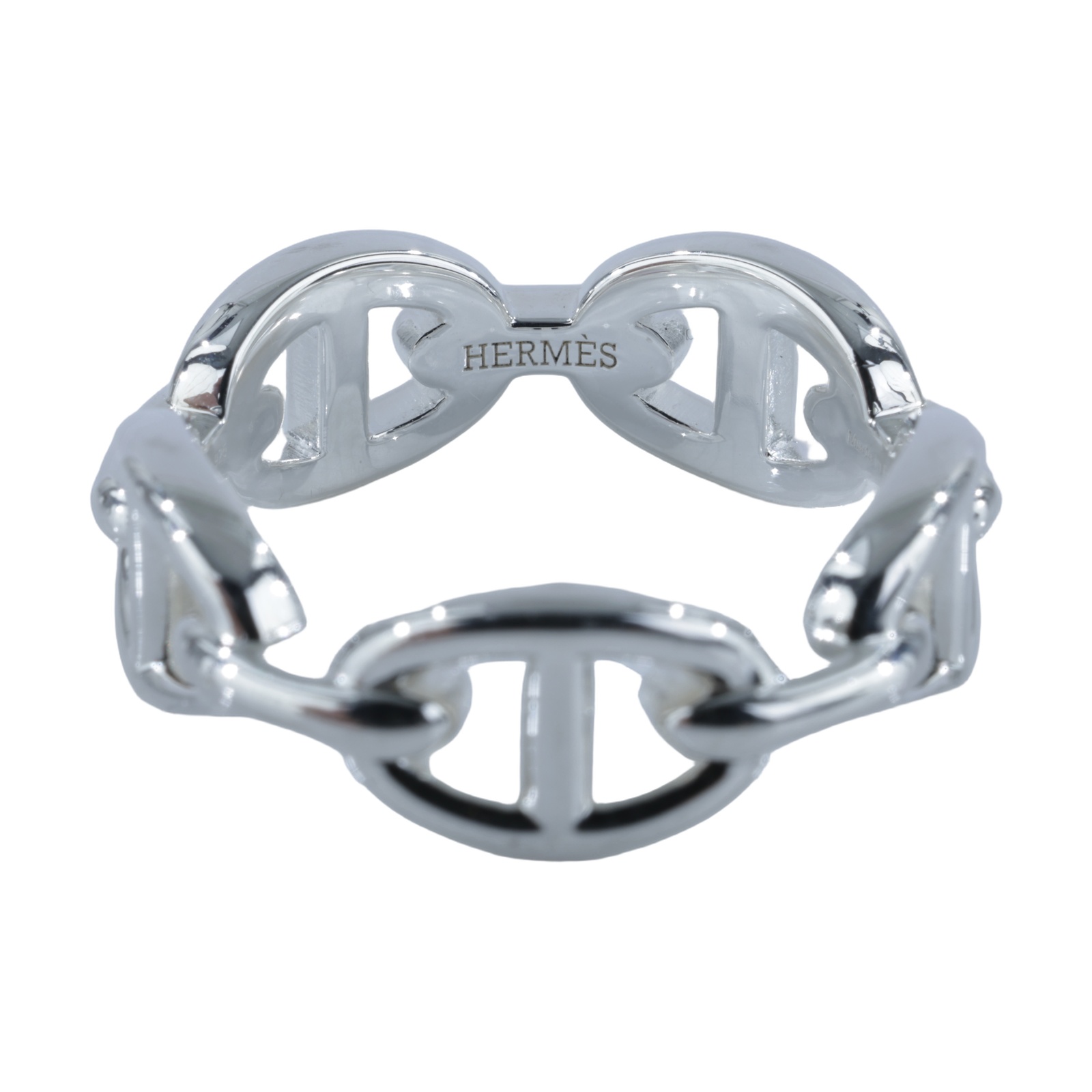 愛馬仕 Hermes Chaine dancre Enchainee 豬鼻子 戒指 H109507Bv00057 /25G461916/#57  原廠盒子/購買證明影本
