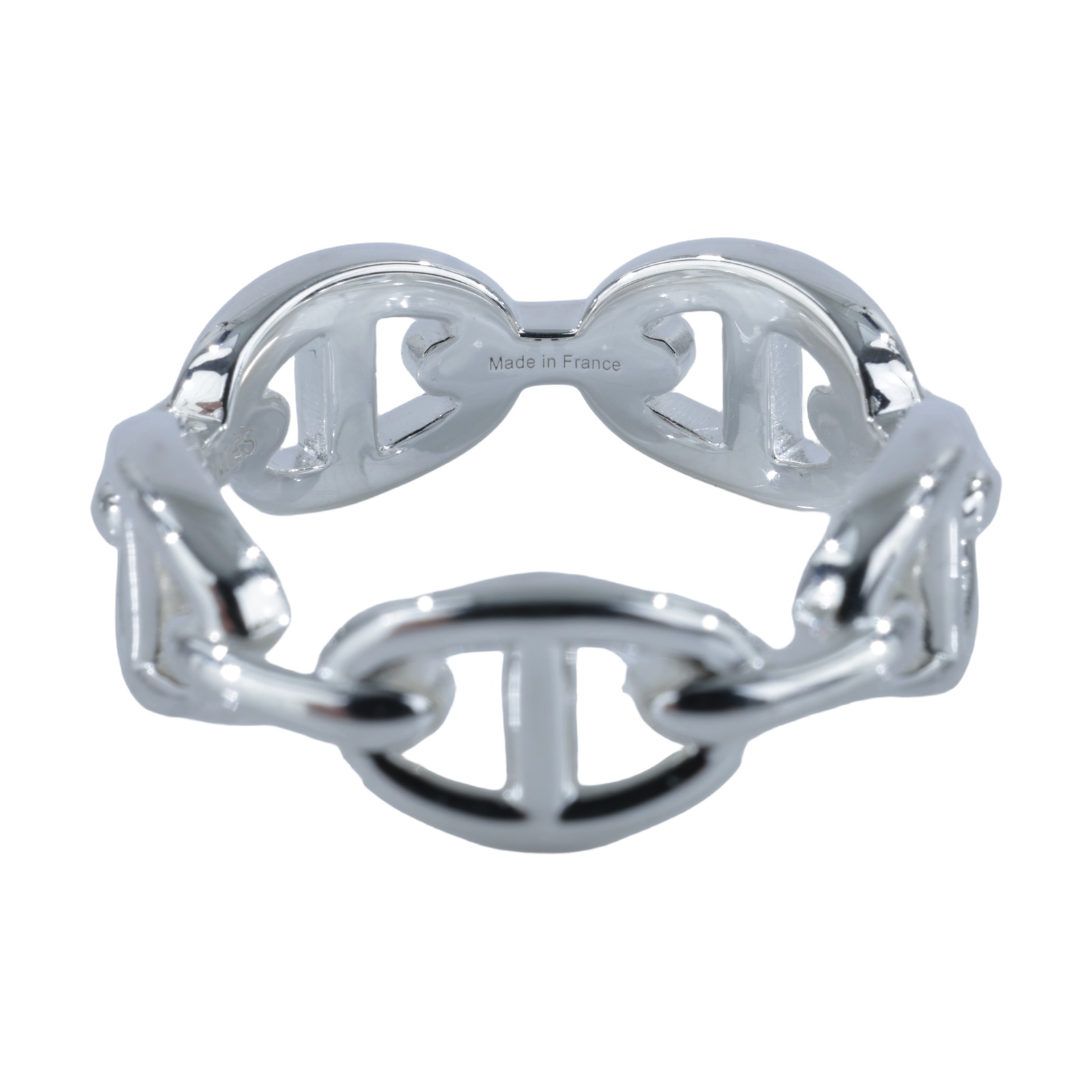 愛馬仕 Hermes Chaine dancre Enchainee 豬鼻子 戒指 H109507Bv00057 /25G461916/#57  原廠盒子/購買證明影本