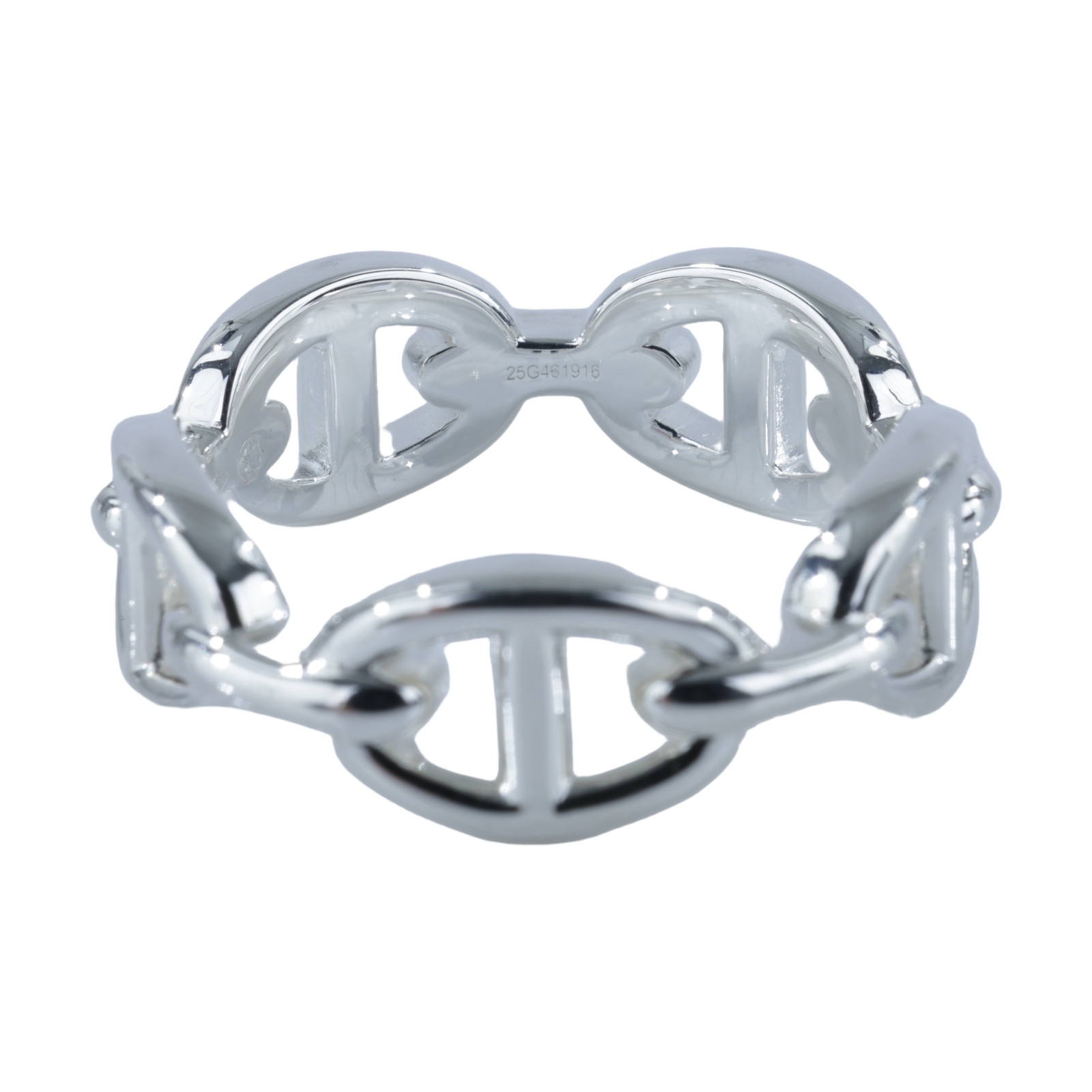愛馬仕 Hermes Chaine dancre Enchainee 豬鼻子 戒指 H109507Bv00057 /25G461916/#57  原廠盒子/購買證明影本