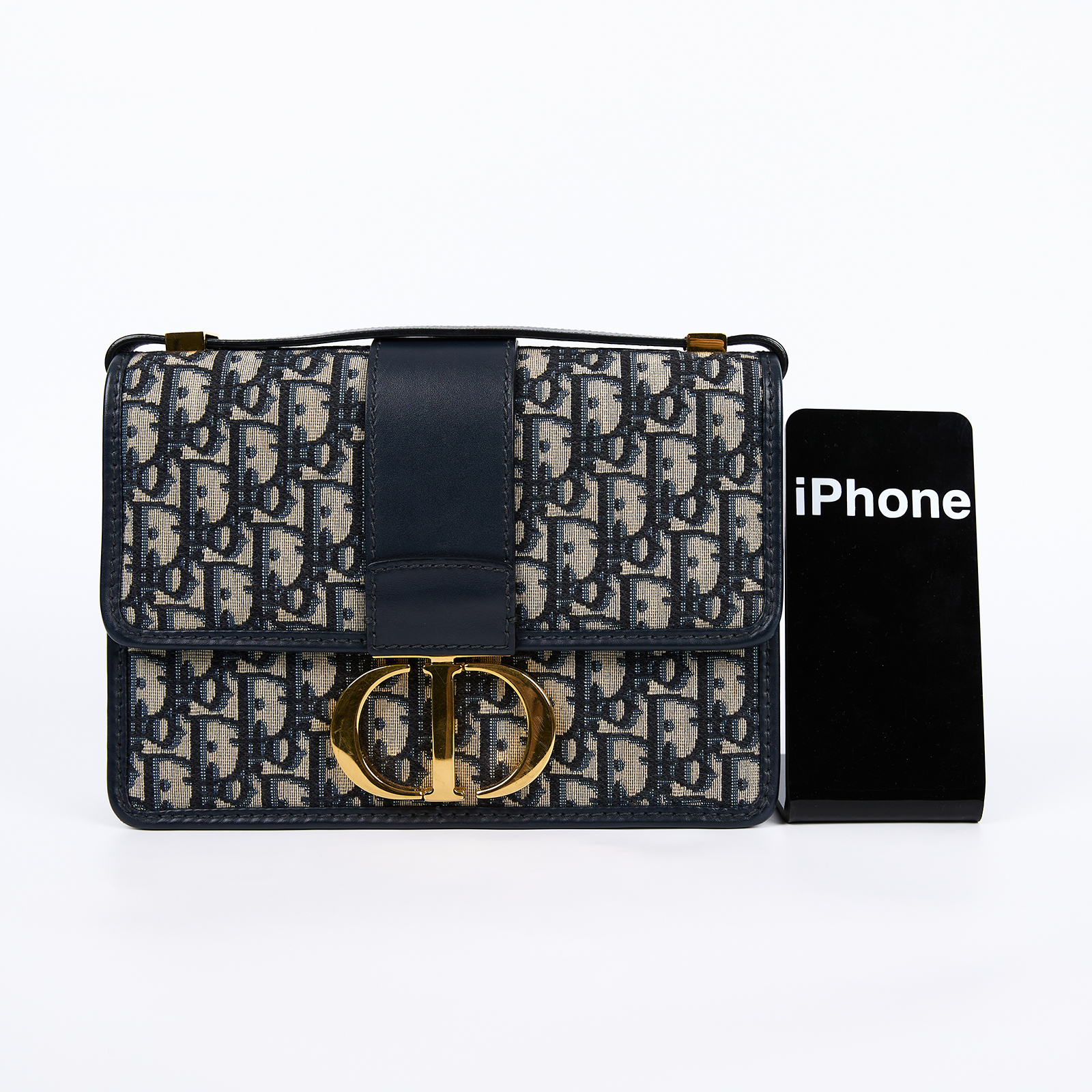 迪奧 CHRISTIAN DIOR 30 Montaigne 蒙田包 肩背包 斜背包 M9203UTZQ 藍色緹花MONTAIGNE 30 無附屬品