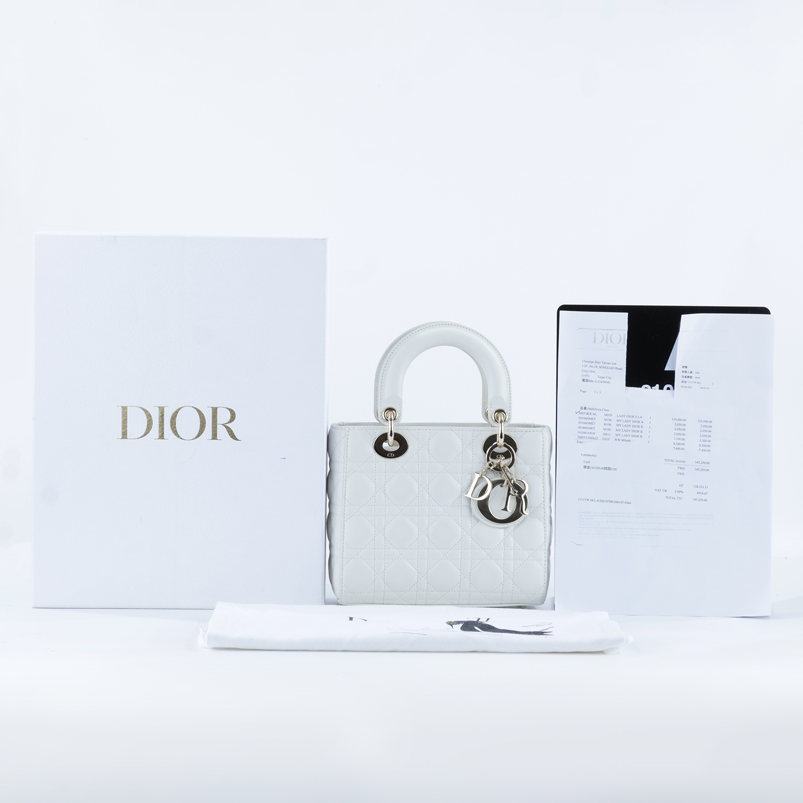 迪奧 CHRISTIAN DIOR Lady Dior My ABCDior 小型 肩背 手提包 羊皮 M0538OCAL  原廠盒子/防塵袋/購買證明/背帶