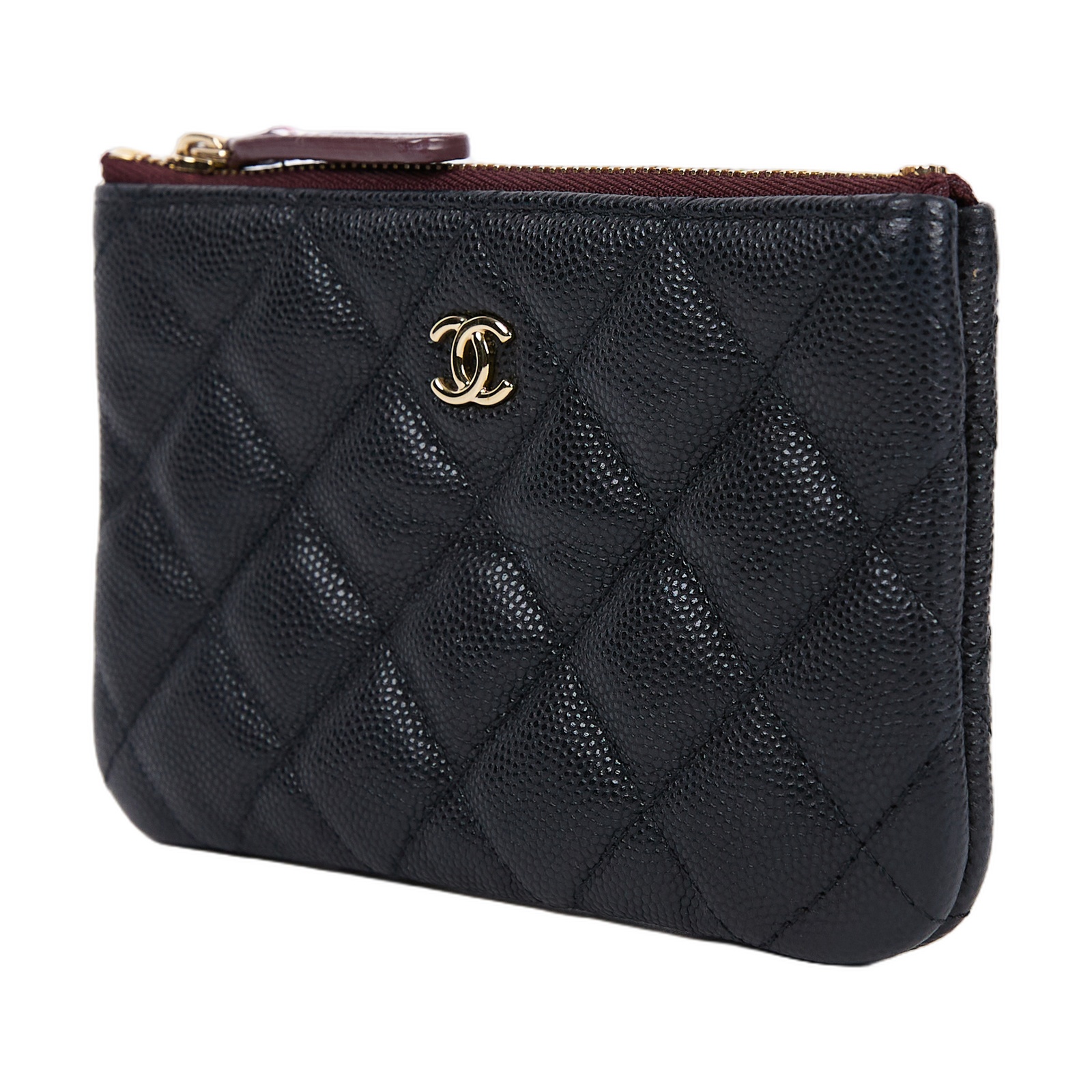 香奈兒 CHANEL 手拿包 隨身包 零錢包 小皮件 A82365 B01481 31開 黑色荔枝皮POUCH 原廠盒子/防塵袋/購買證明影本