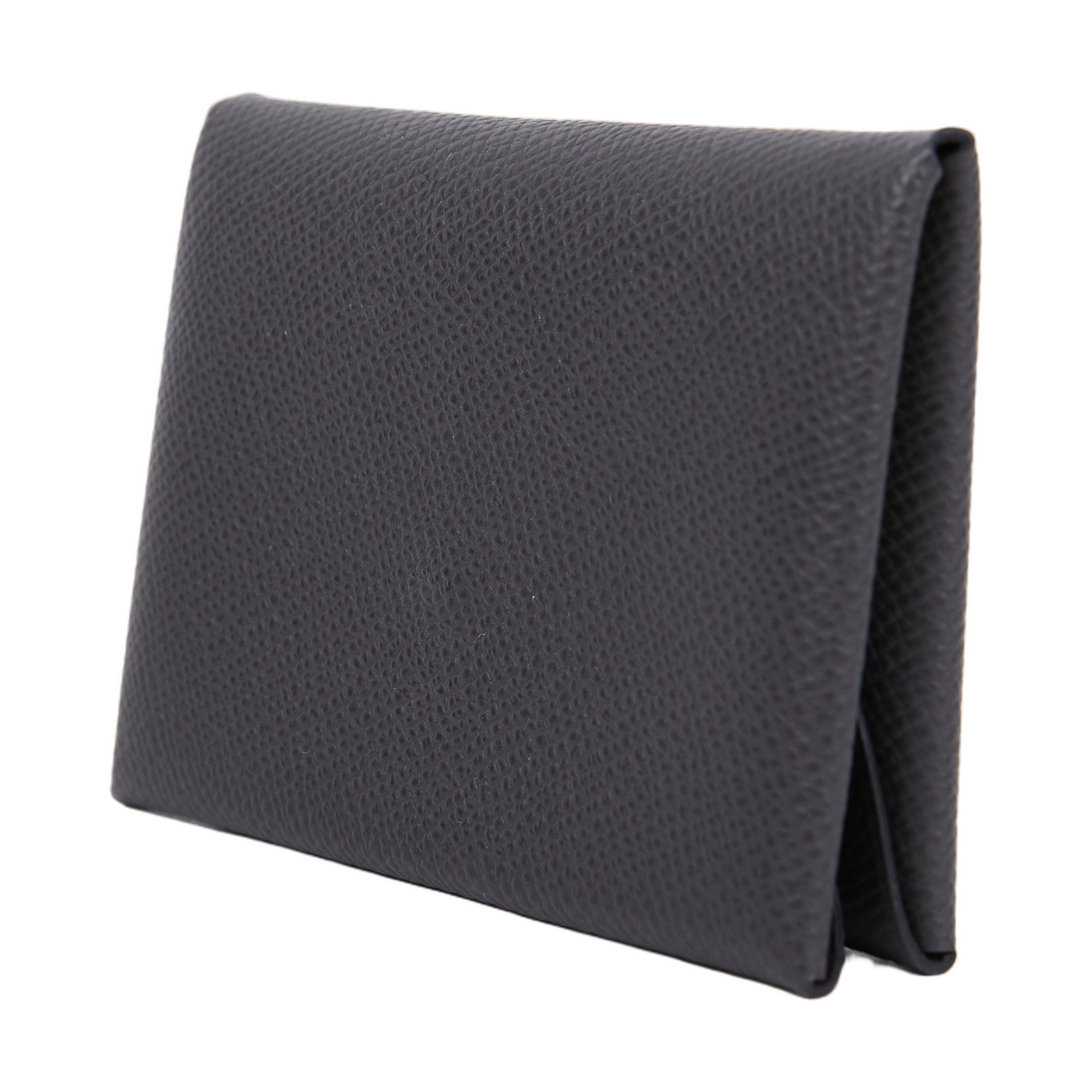 愛馬仕 Hermes Calvi Duo 卡包 石墨灰 銀色五金 H083035CK88 /U FM 011 PM  原廠盒子/購買證明