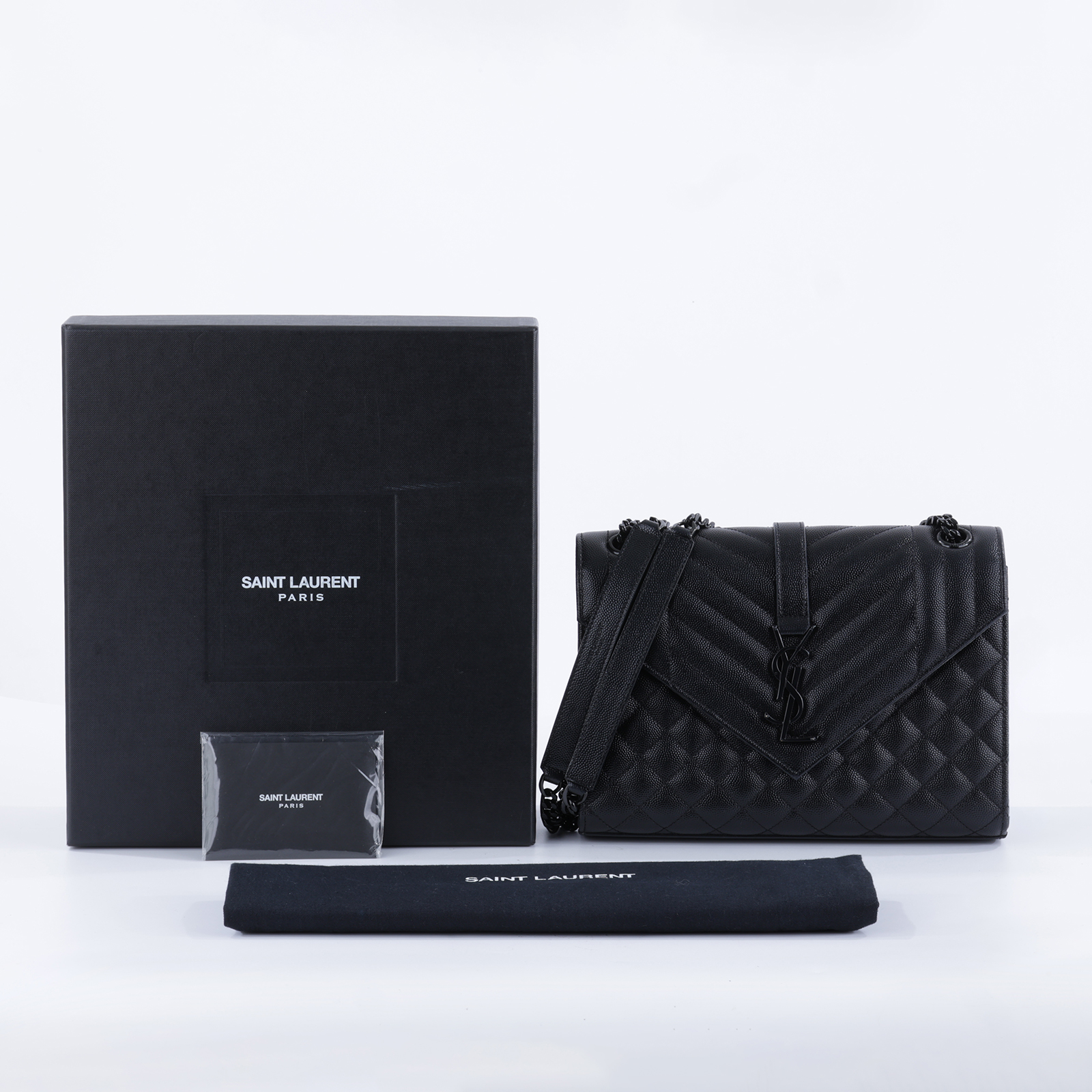 聖羅蘭 YSL SAINT LAURENT Envelope 鏈帶 肩背包 428134BOW98  原廠盒子/防塵袋/原廠文件