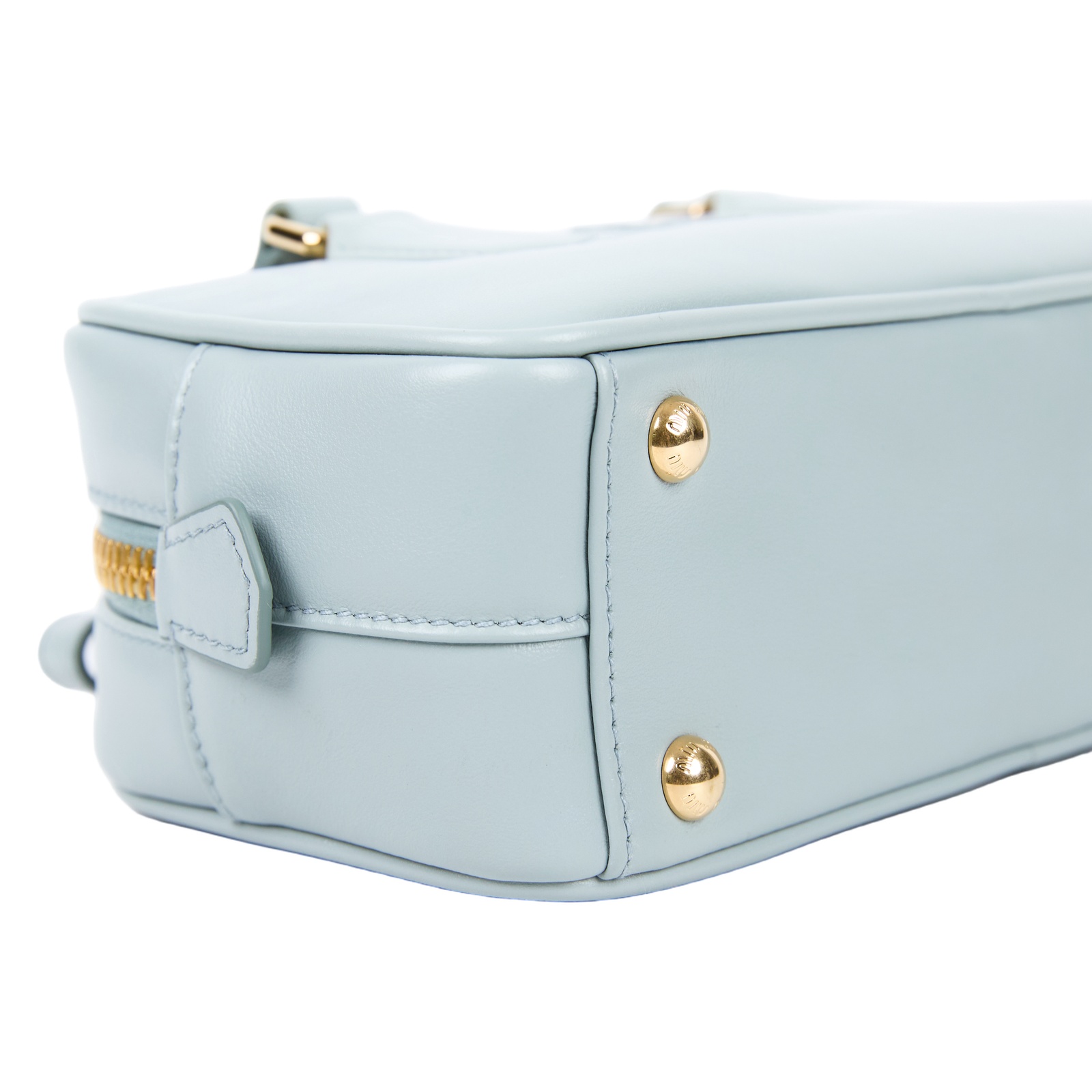 繆繆 MIU MIU Arcadie 皮革 手袋 標準 5BB142_ACR3 湖水藍SOFTY PADDED 防塵袋/背帶/品控卡