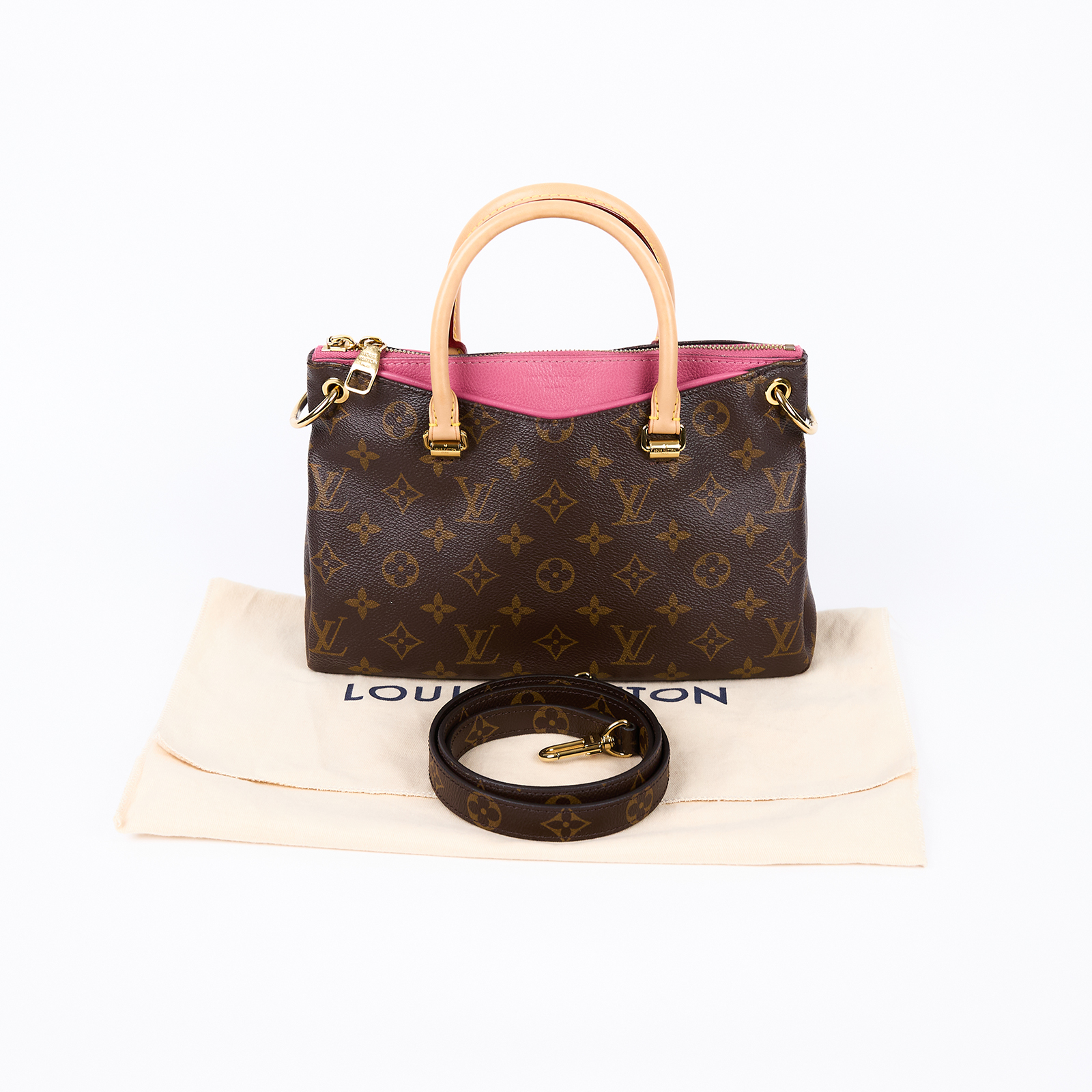 路易威登 LOUIS VUITTON Pallas BB 手提包 肩背包 M41734 原花拼粉Pallas BB 防塵袋/背帶