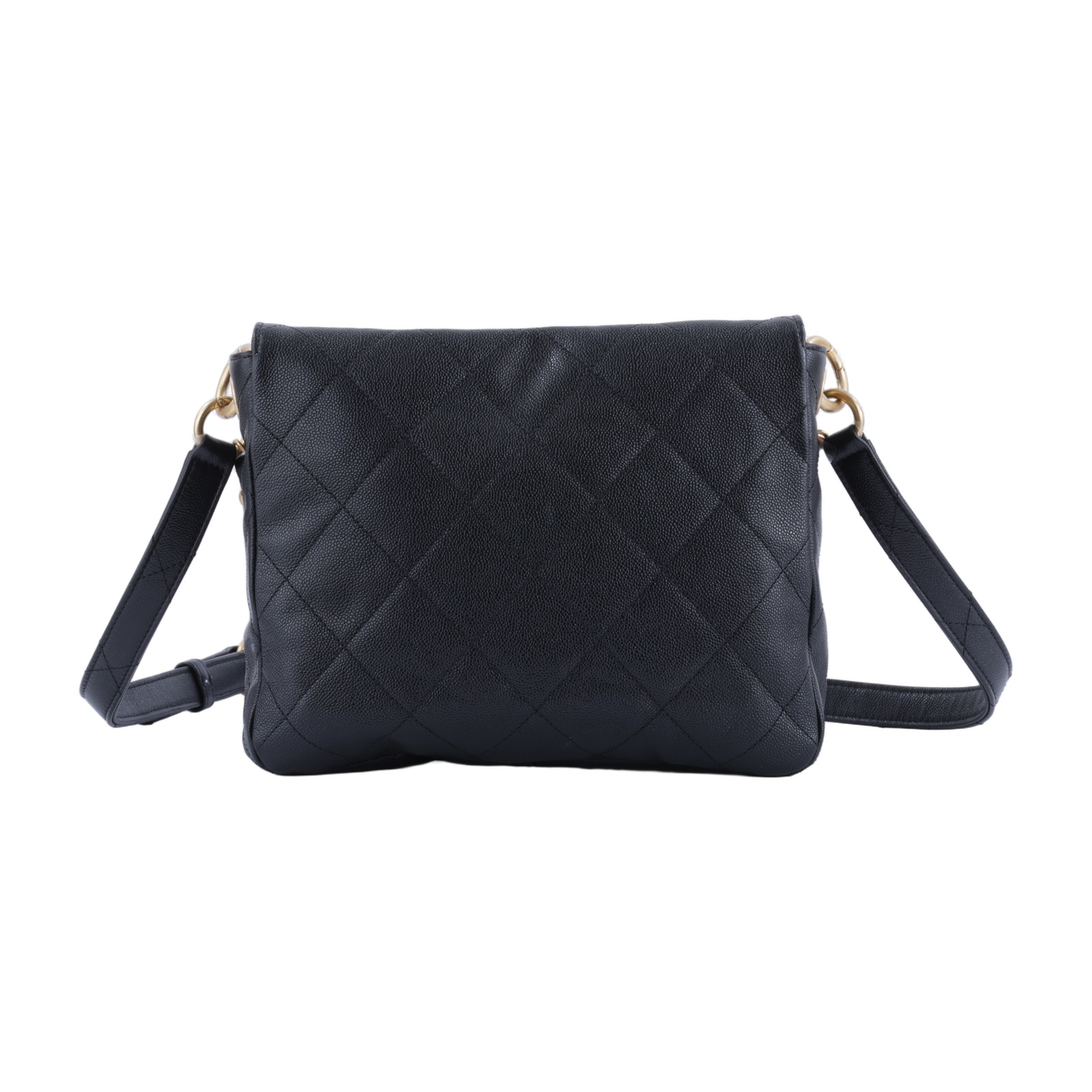 香奈兒 CHANEL Hobo 肩背包 AS5384 B19489 晶片款 黑荔枝皮HOBO雙袋斜肩包 原廠盒子/防塵袋/購買證明影本/原廠文件
