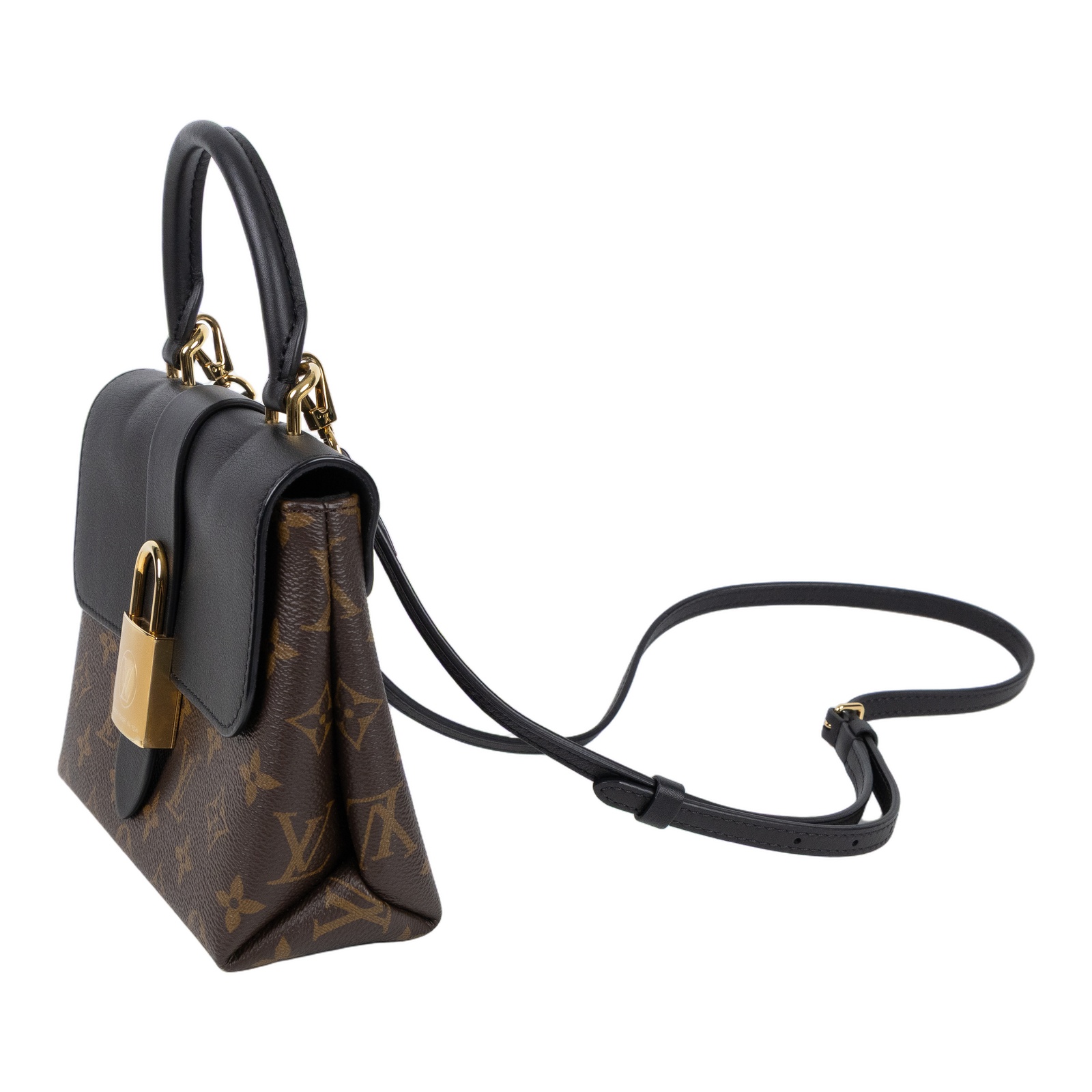 路易威登 LOUIS VUITTON Locky BB 手提包 黑色 M44141 黑拼原花LOCKY BB手提肩背包 防塵袋/背帶