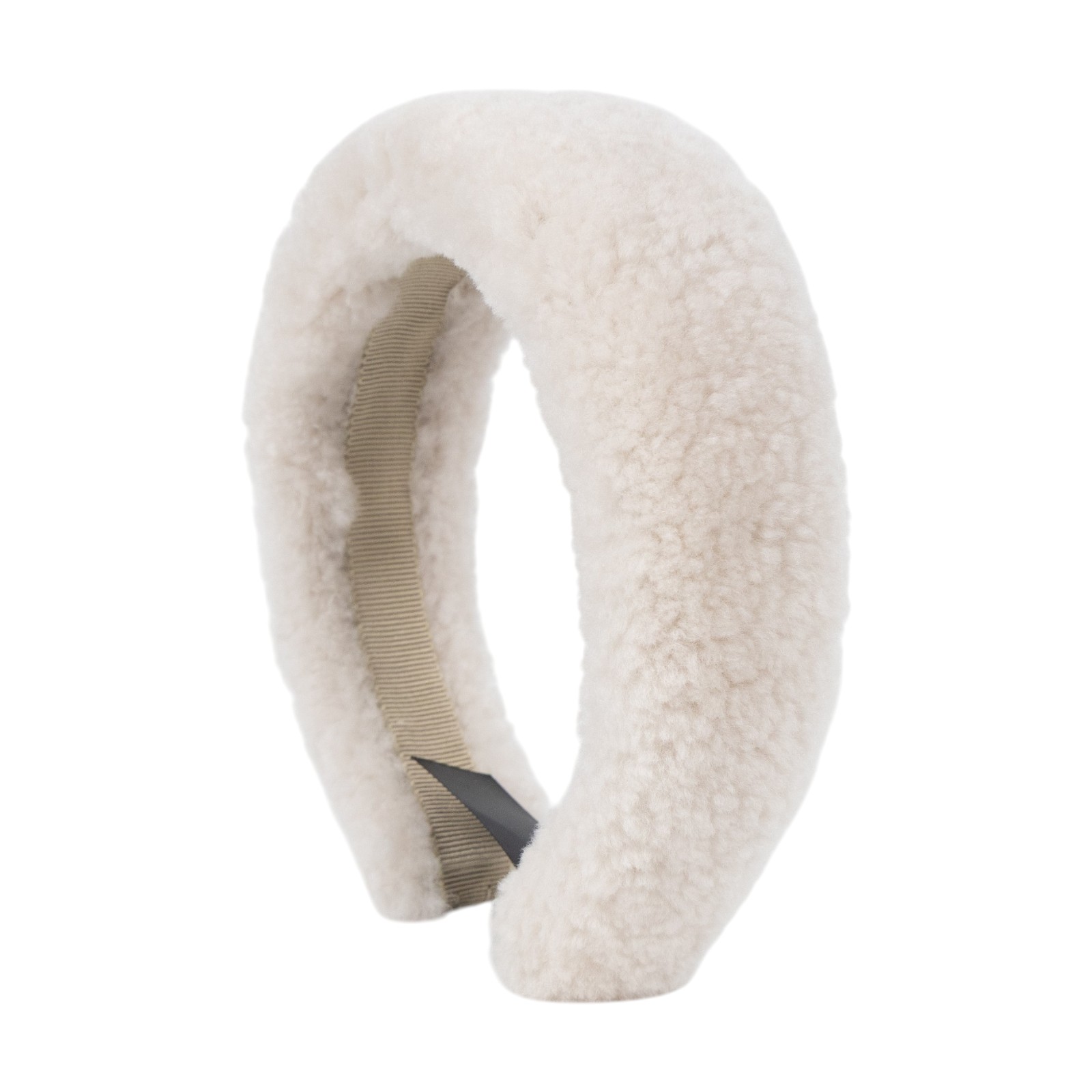 繆繆 MIU MIU 羊絨皮頭帶 Shearling Headband 5IH025_2F7T 白羊絨髮箍 原廠盒子/防塵袋