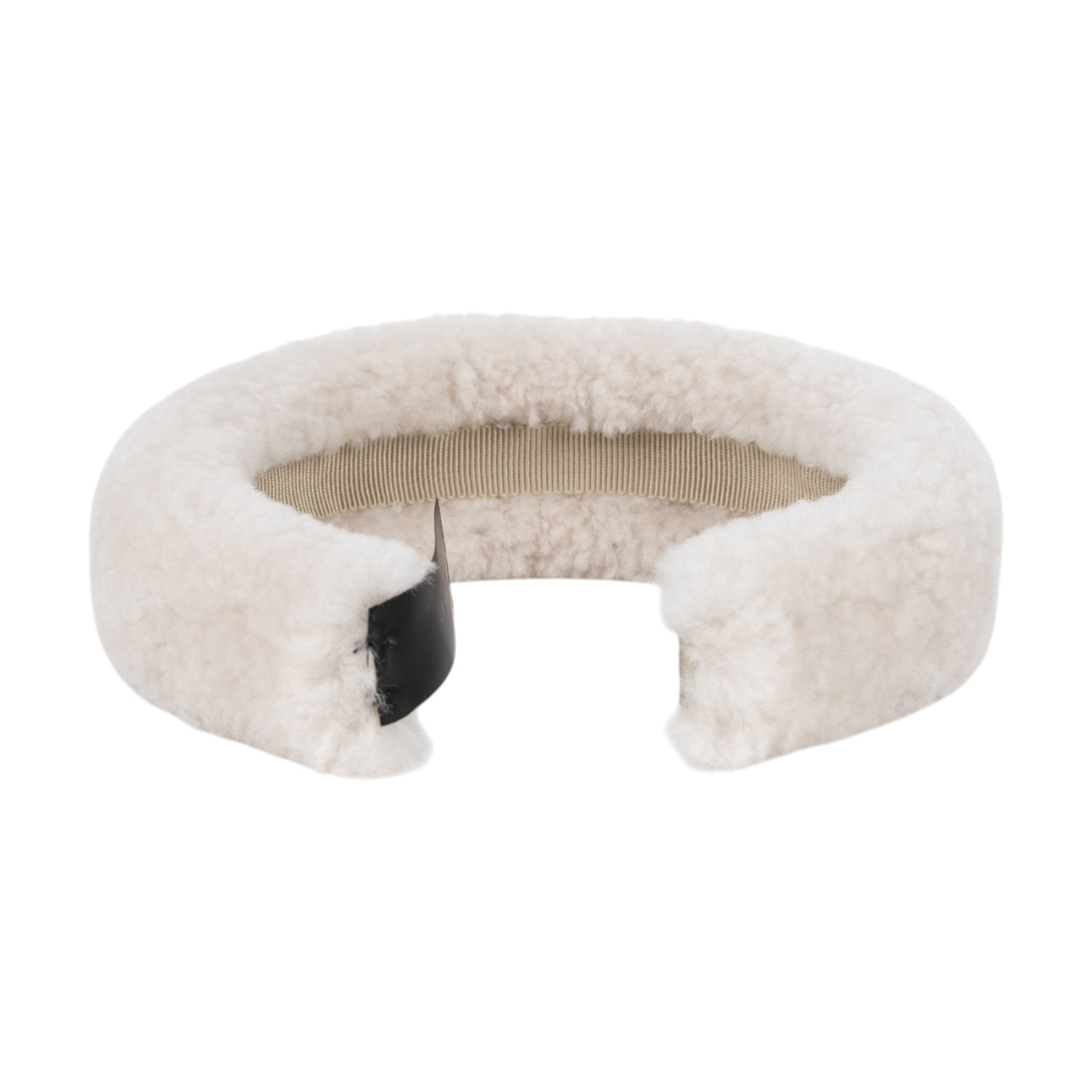 繆繆 MIU MIU 羊絨皮頭帶 Shearling Headband 5IH025_2F7T 白羊絨髮箍 原廠盒子/防塵袋