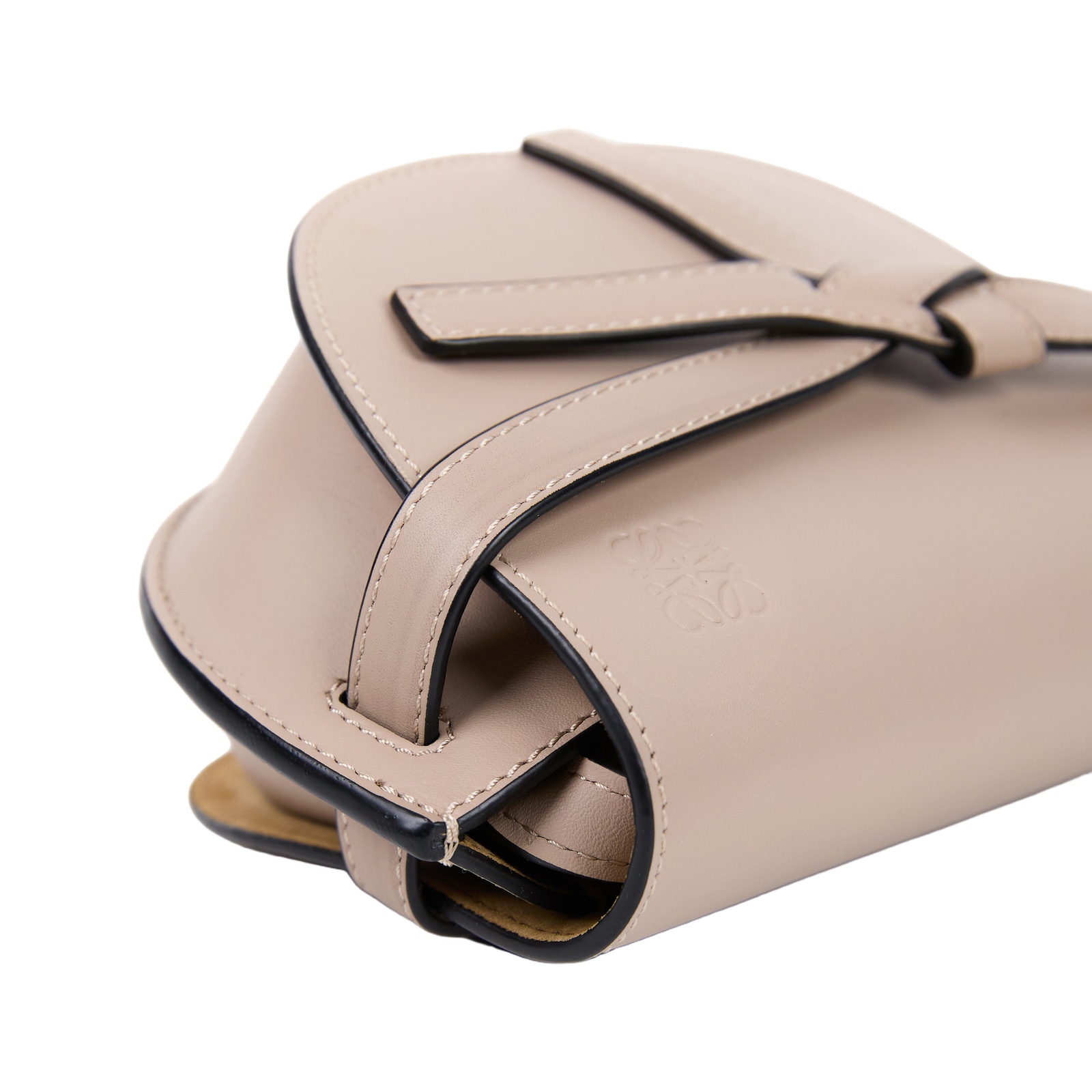 羅意威 LOEWE Mini Gate Dual bag 迷你 小牛皮 肩背包 帆布背帶 A650N46X13 沙色GATE MINI 原廠盒子/防塵袋