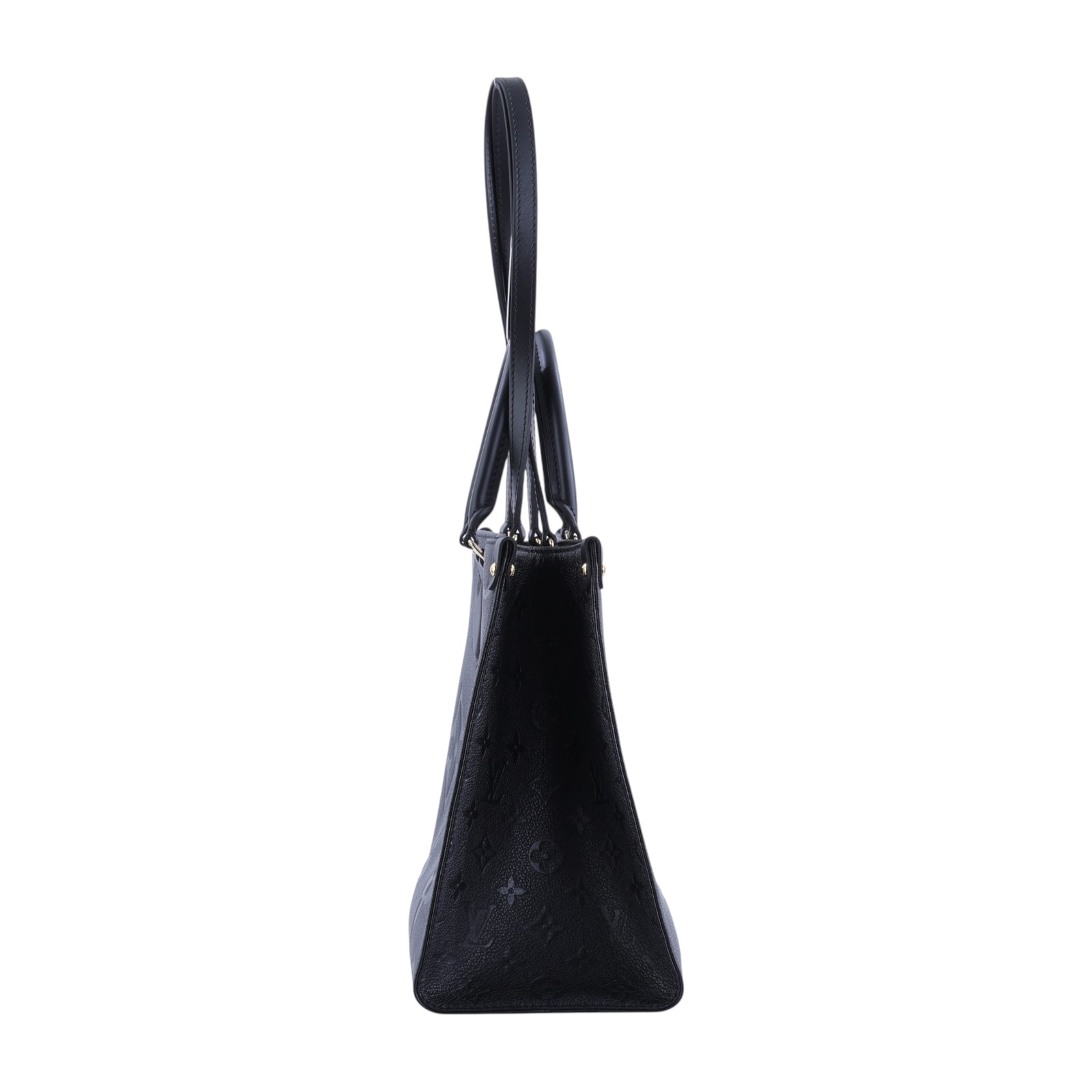 路易威登 LOUIS VUITTON OnTheGo MM 黑色 壓花 手提 肩背包 M45595 晶片款 黑壓紋ON THE GO MM 原廠盒子/防塵袋