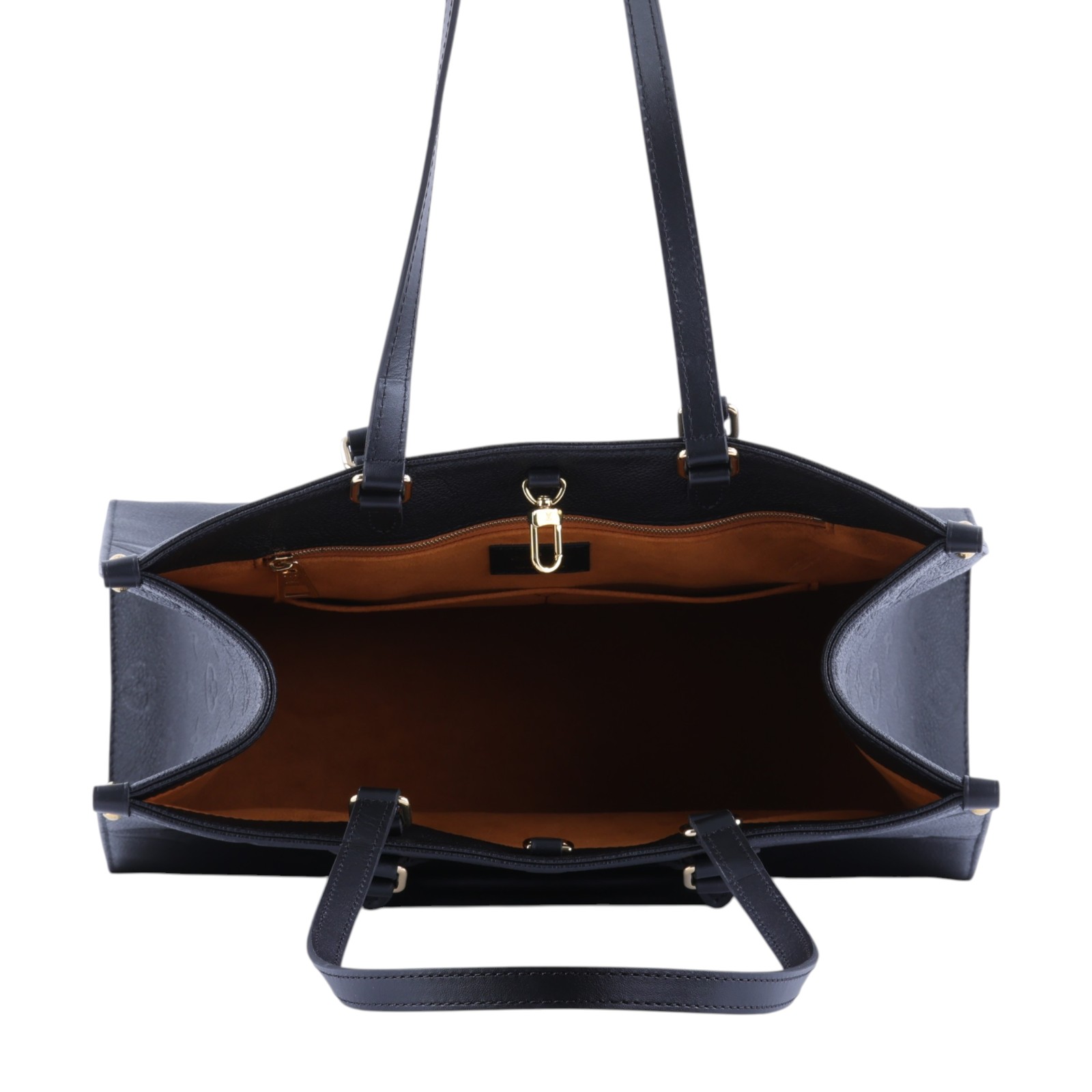 路易威登 LOUIS VUITTON OnTheGo MM 黑色 壓花 手提 肩背包 M45595 晶片款 黑壓紋ON THE GO MM 原廠盒子/防塵袋