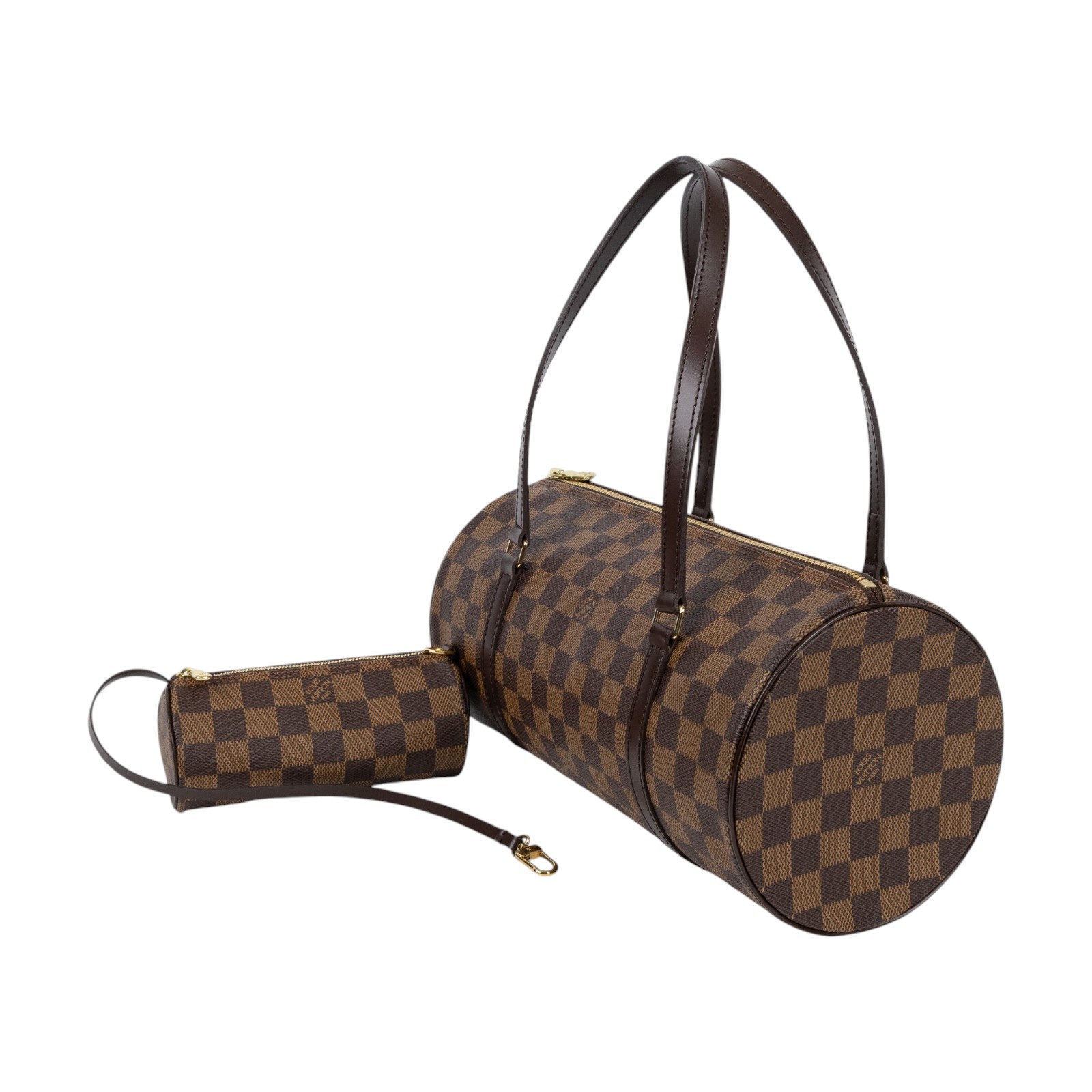 路易威登 LOUIS VUITTON Papillon 30 棋盤格 圓筒 手提包 N51303 棋盤DAMIER圓筒子母包 防塵袋/子包