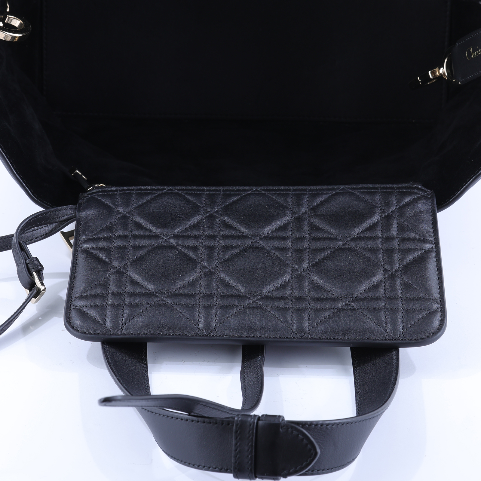 迪奧 CHRISTIAN DIOR Dior Toujours 中型 手提袋 小牛皮 M2821OSHJ 黑色Toujours 中型手提包 內袋
