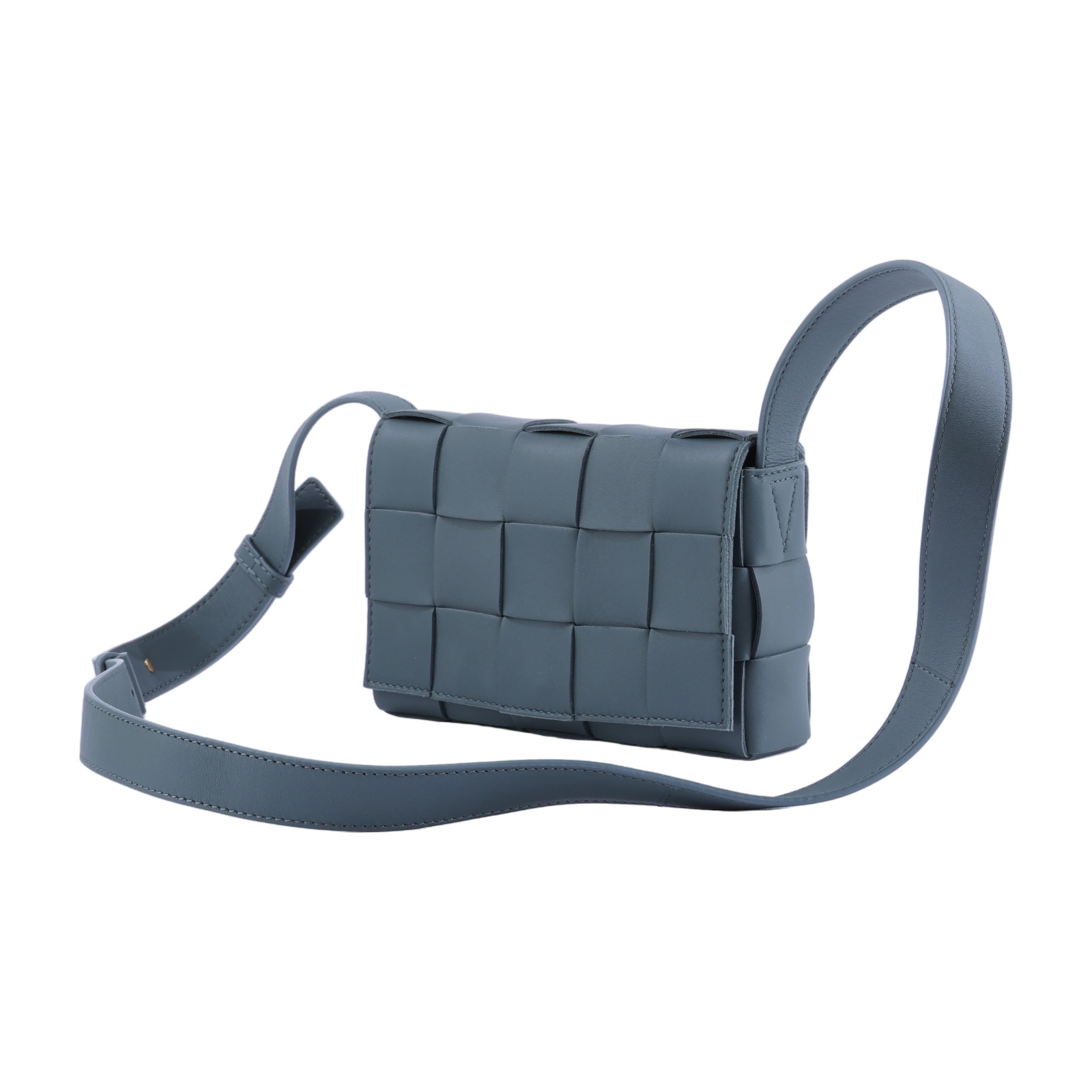 寶緹嘉 BOTTEGA VENETA Small Cassette 編織包 730848VMAY1 灰綠CASSETTE 5x3 防塵袋