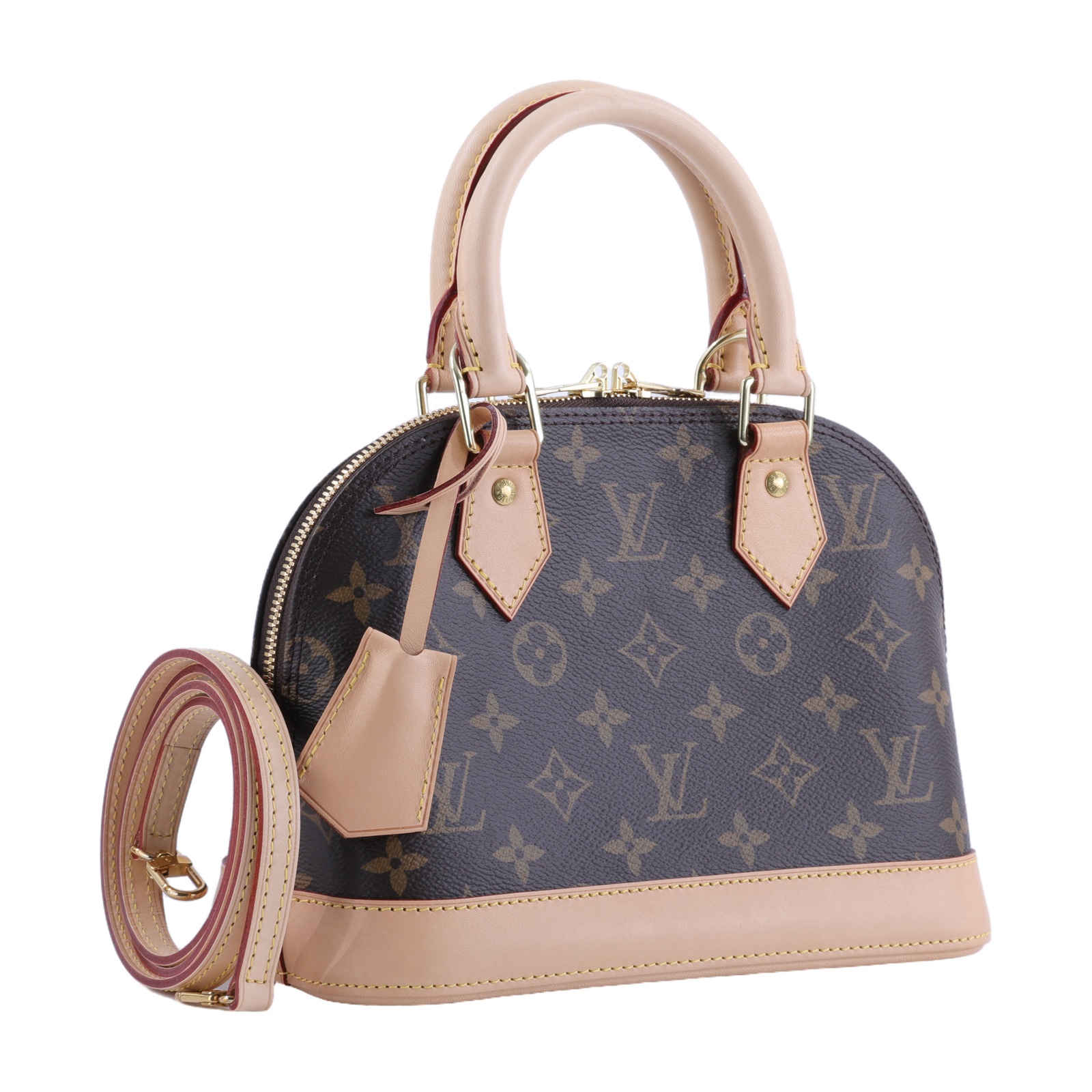 路易威登 LOUIS VUITTON Alma BB 手提包 肩背包 斜背包 M53152 原花ALMA BB貝殼包 防塵袋/背帶/鎖組