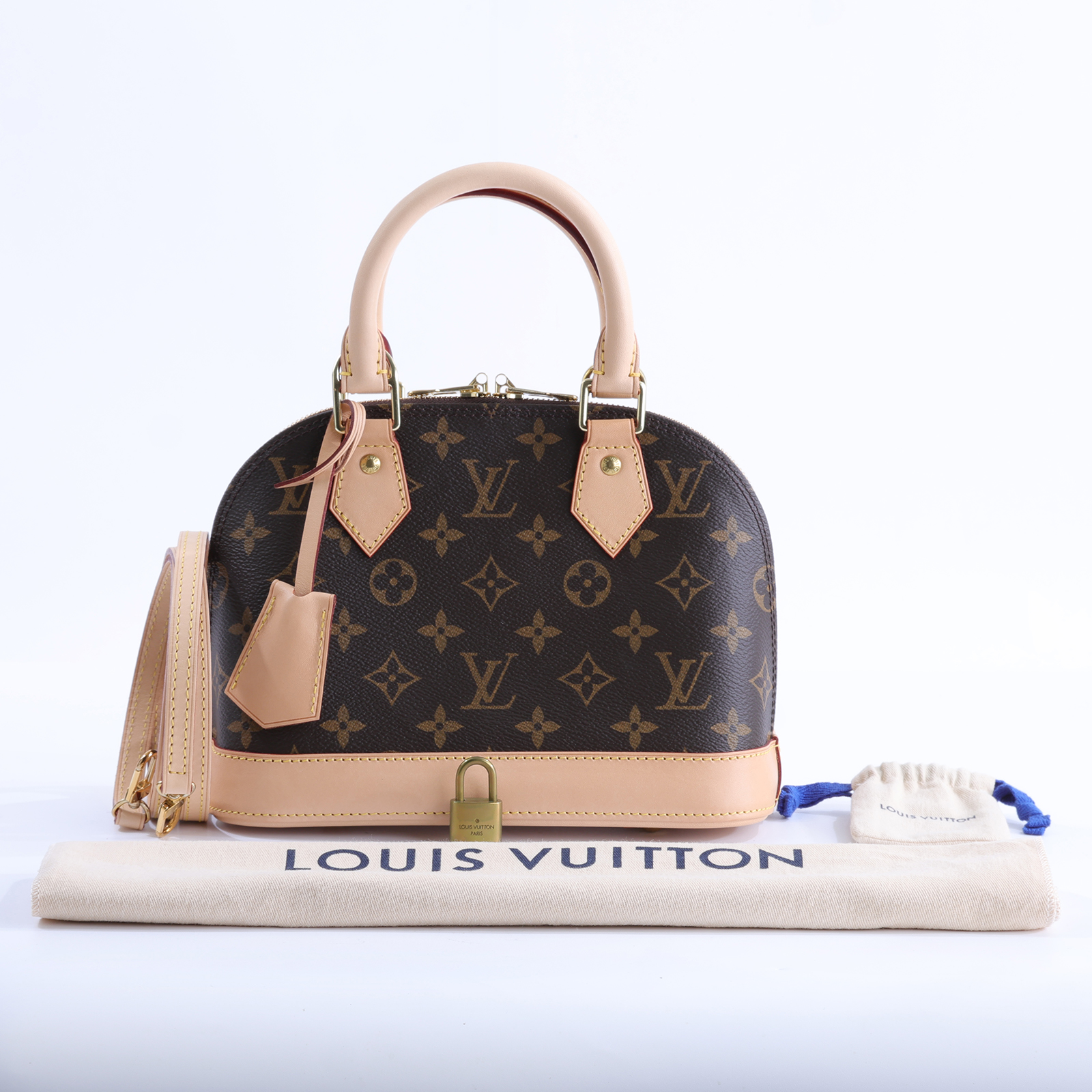 路易威登 LOUIS VUITTON Alma BB 手提包 肩背包 斜背包 M53152 原花ALMA BB貝殼包 防塵袋/背帶/鎖組
