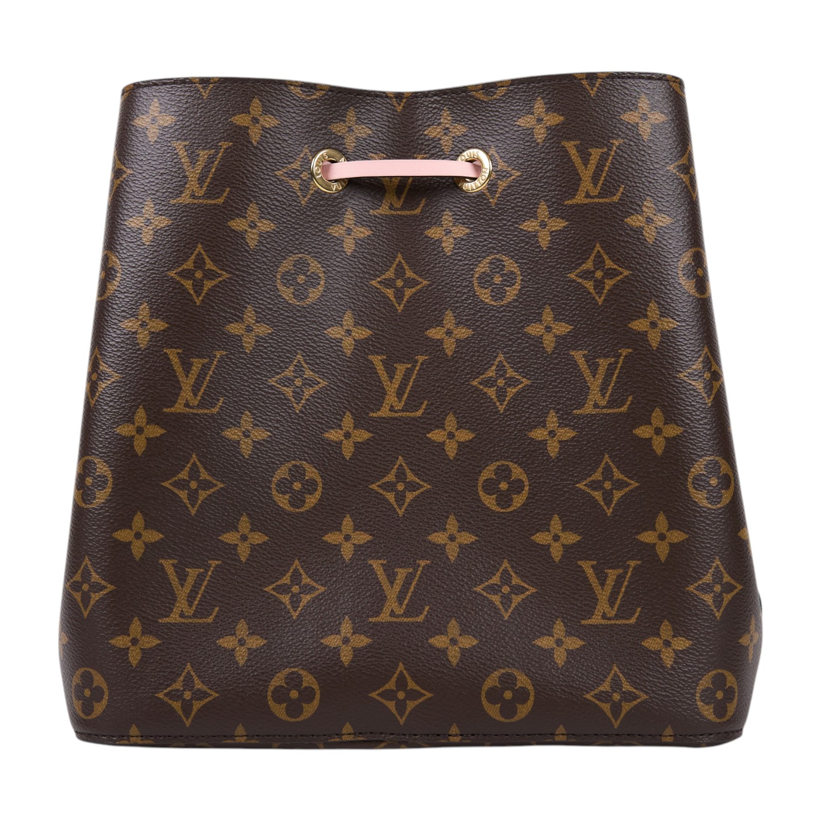 路易威登 LOUIS VUITTON NéoNoé MM 經典帆布 肩背 水桶包 粉紅色 M44022 晶片款 原花拼粉NEONOE 原廠盒子/防塵袋